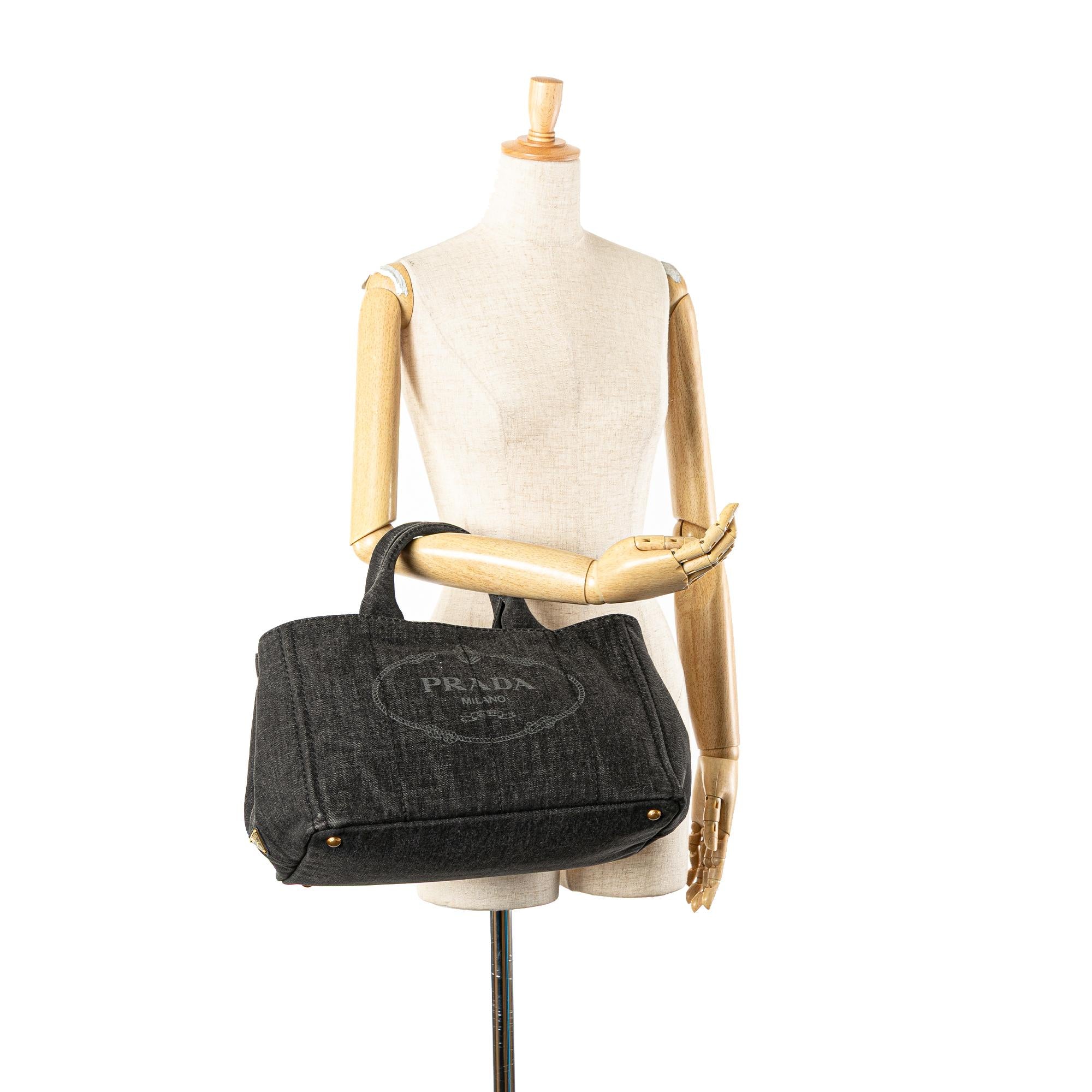 Prada Canvas Canapa Logo Satchel