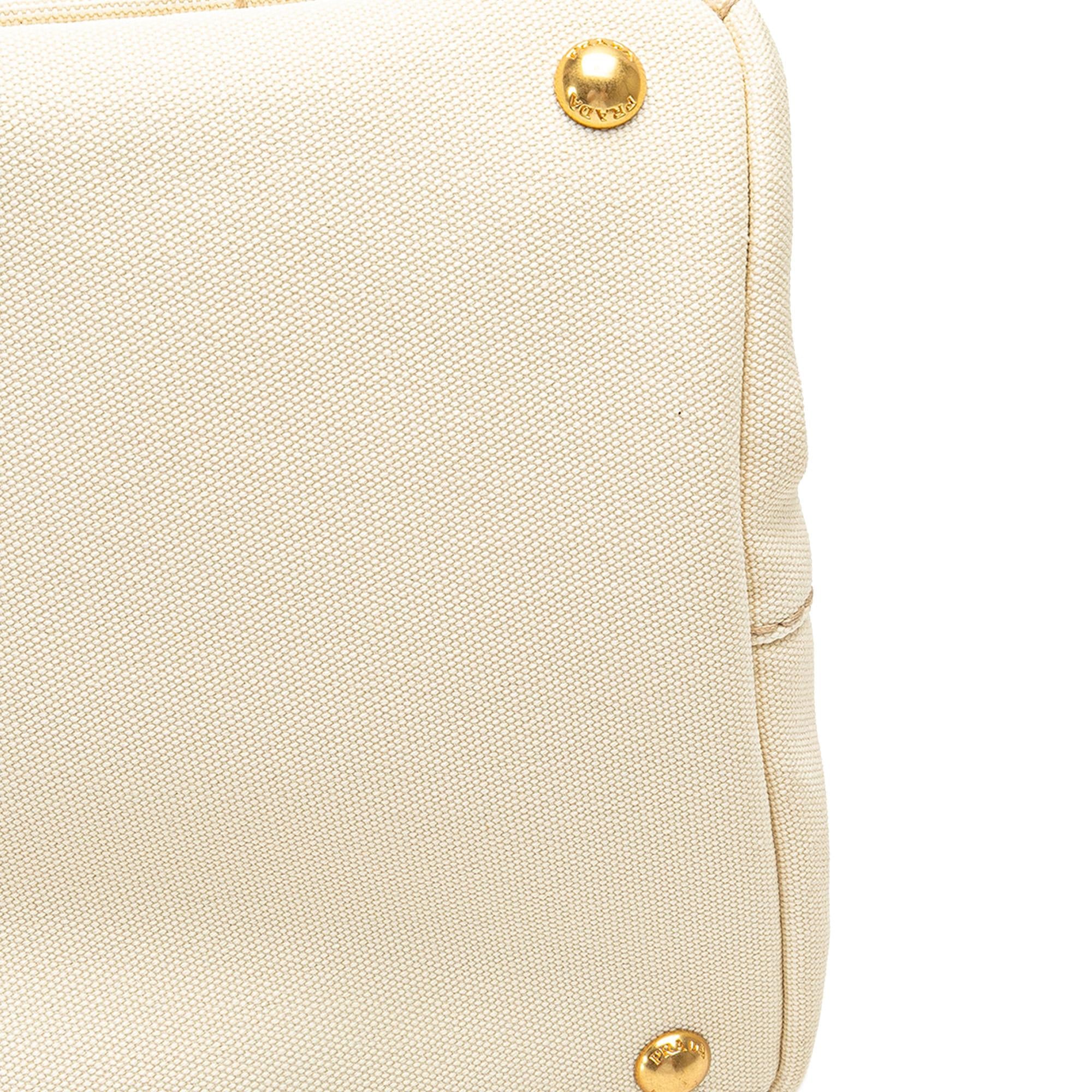 Prada Canvas Canapa Logo Satchel