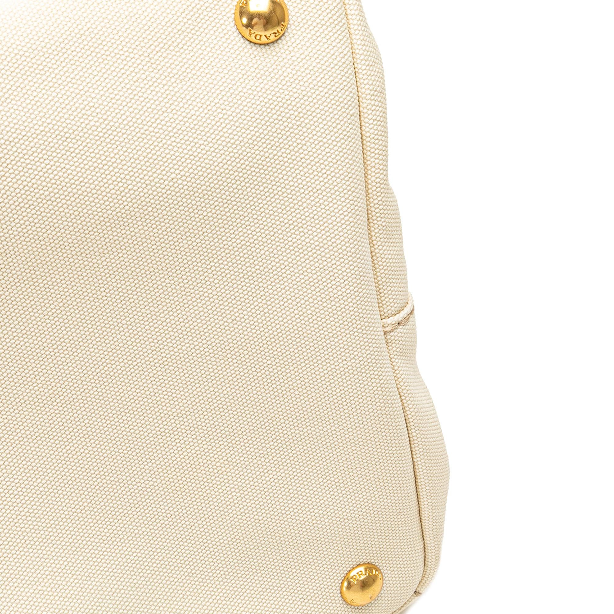 Prada Canvas Canapa Logo Satchel