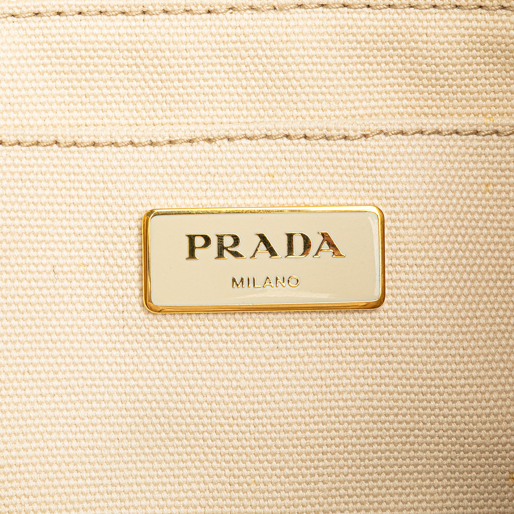 Prada Canvas Canapa Logo Satchel