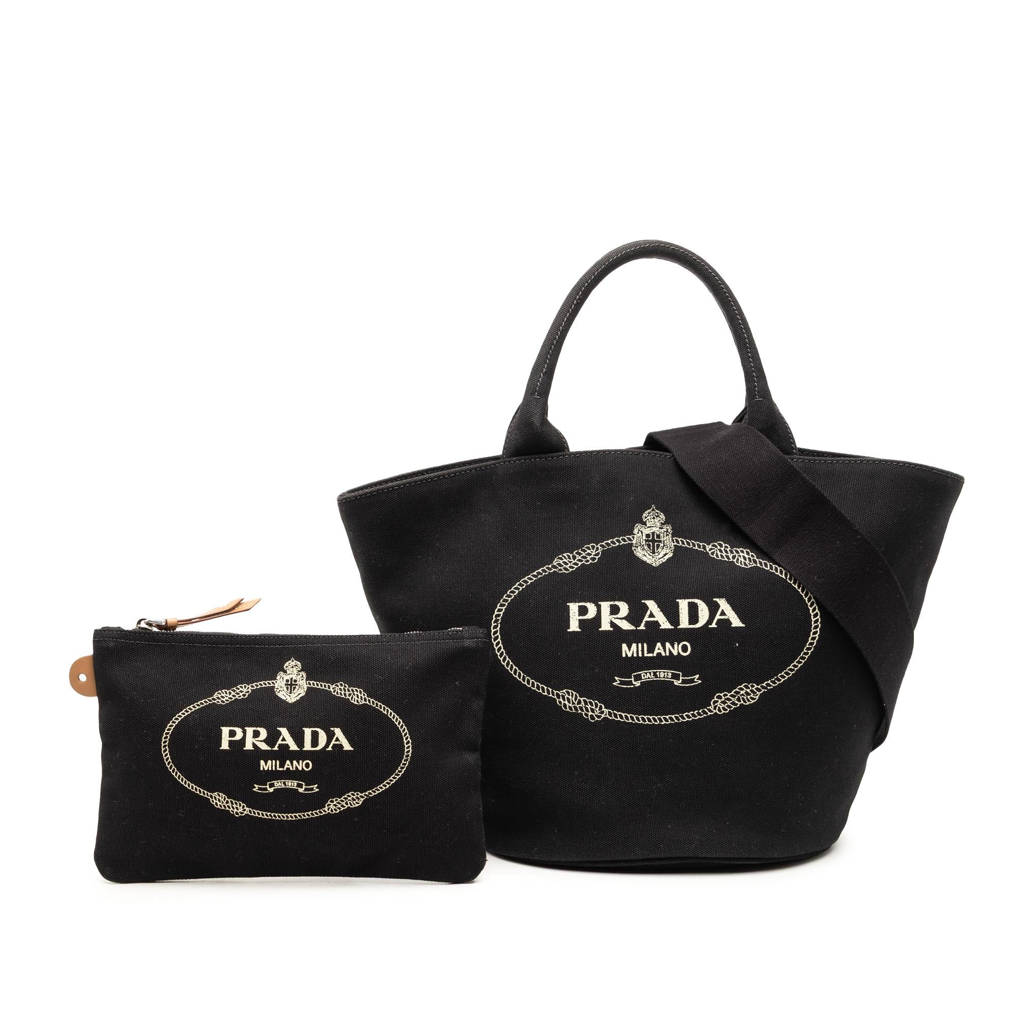 Prada Canvas Canapa Logo Satchel