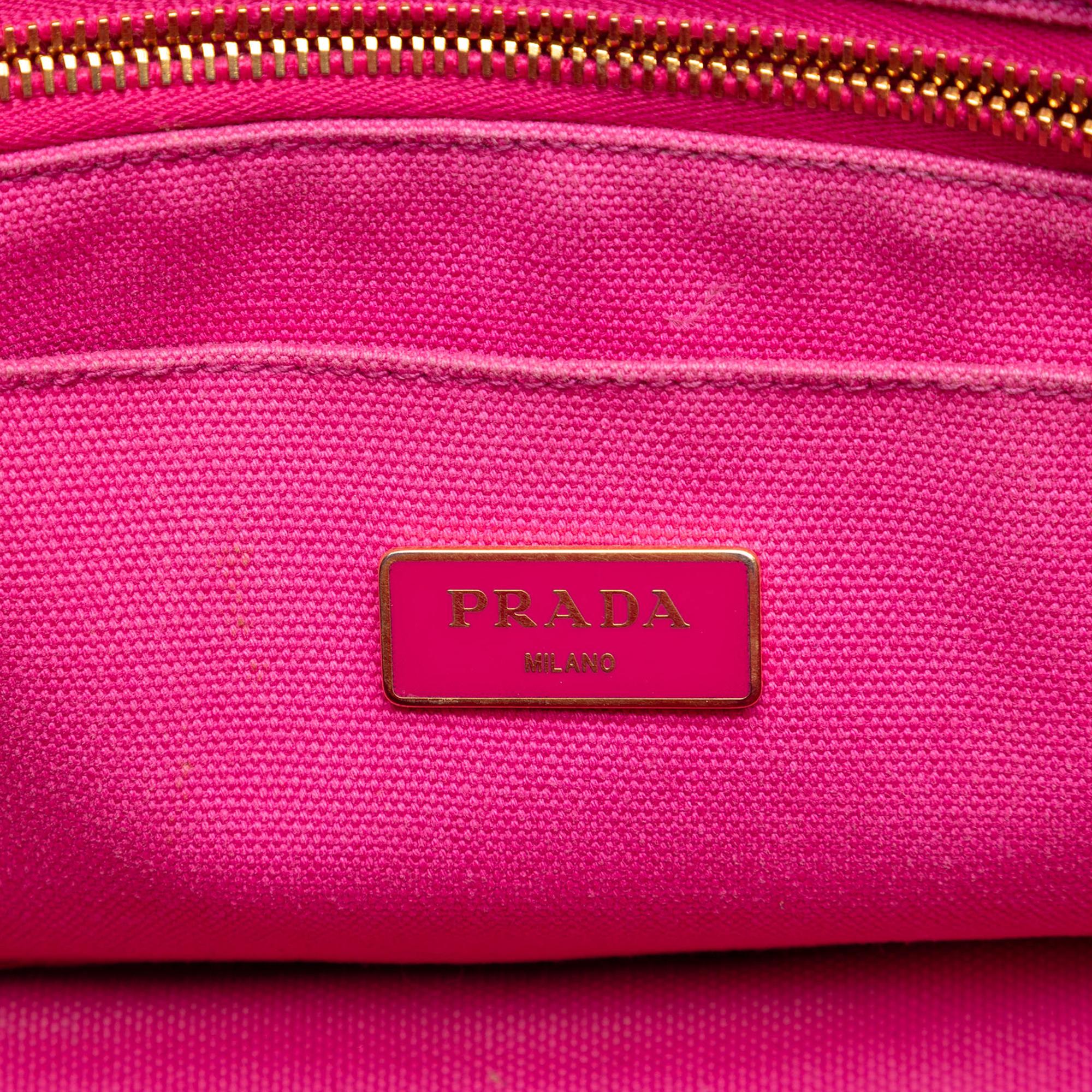 Prada Canvas Canapa Logo Satchel