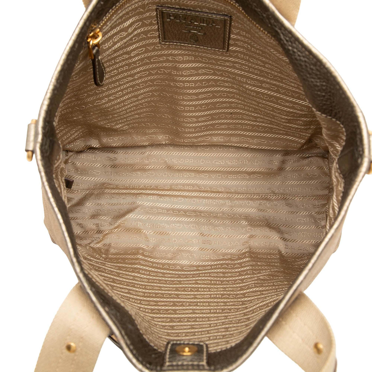 Prada Canvas Canapa Logo Satchel