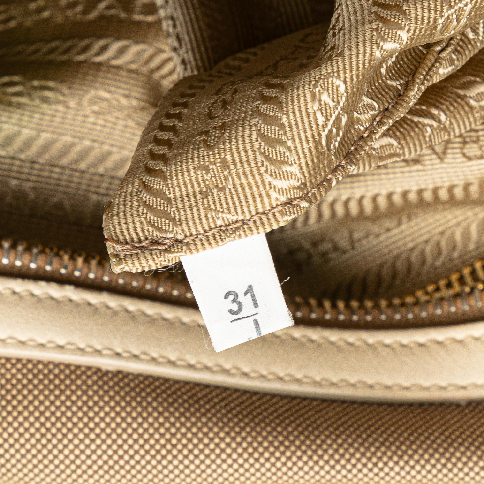 Prada Canvas Canapa Logo Shoulder Bag