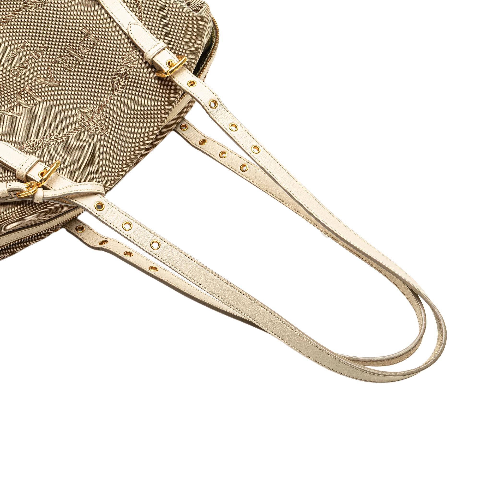 Prada Canvas Canapa Logo Shoulder Bag