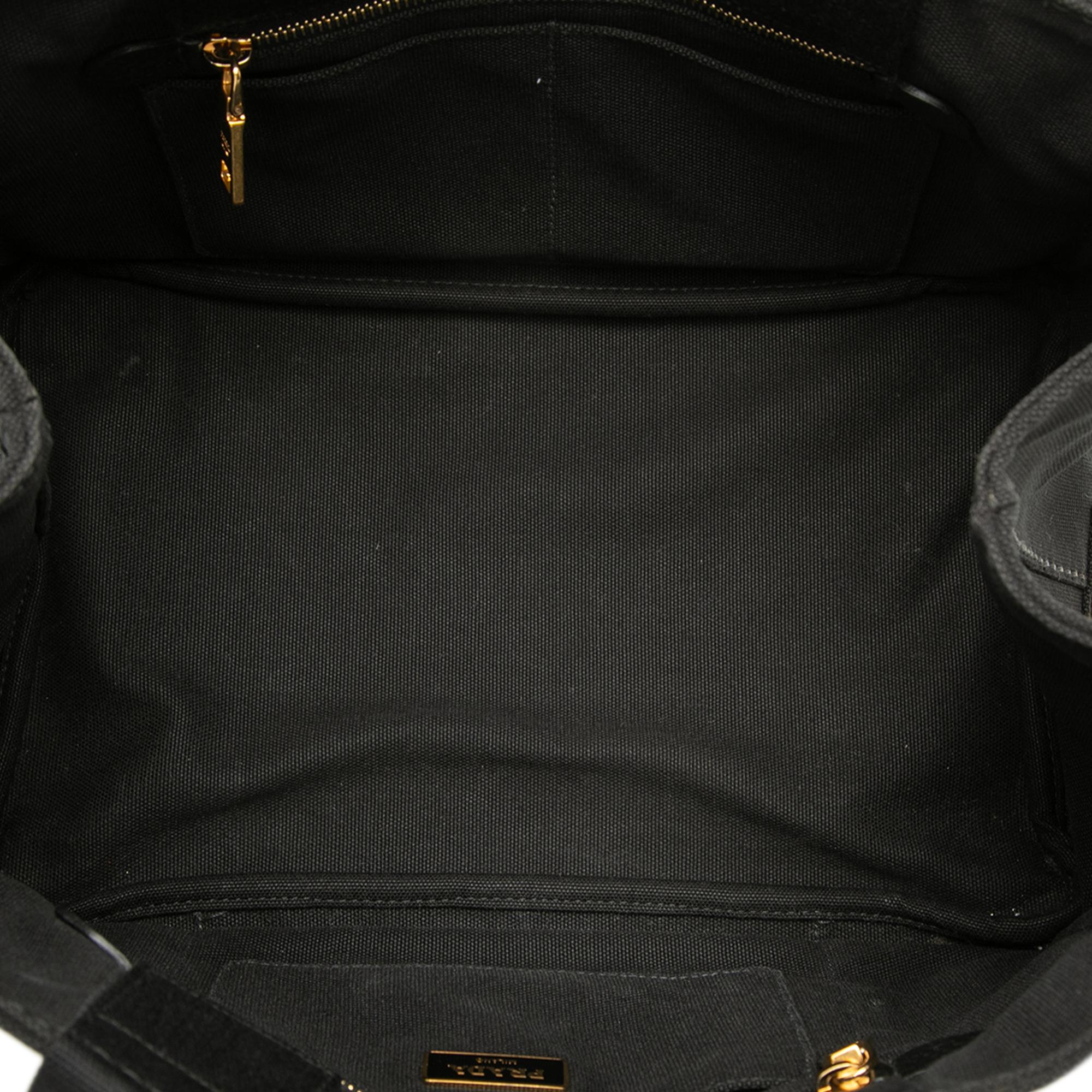 Prada Canvas Canapa Logo Tote