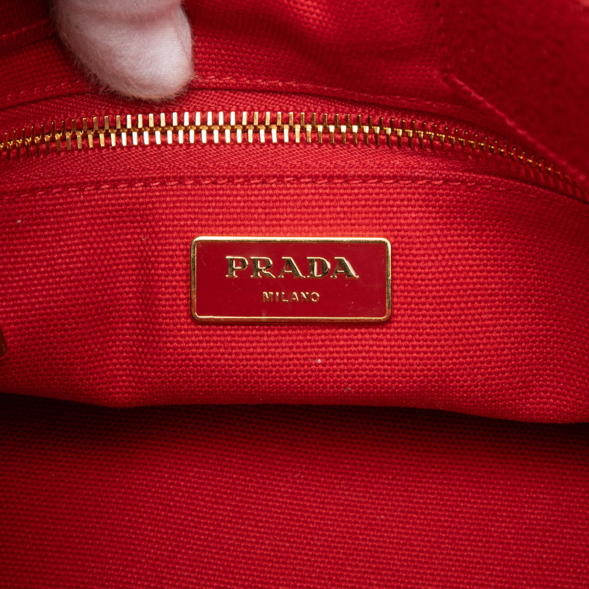 Prada Canvas Canapa Logo Tote