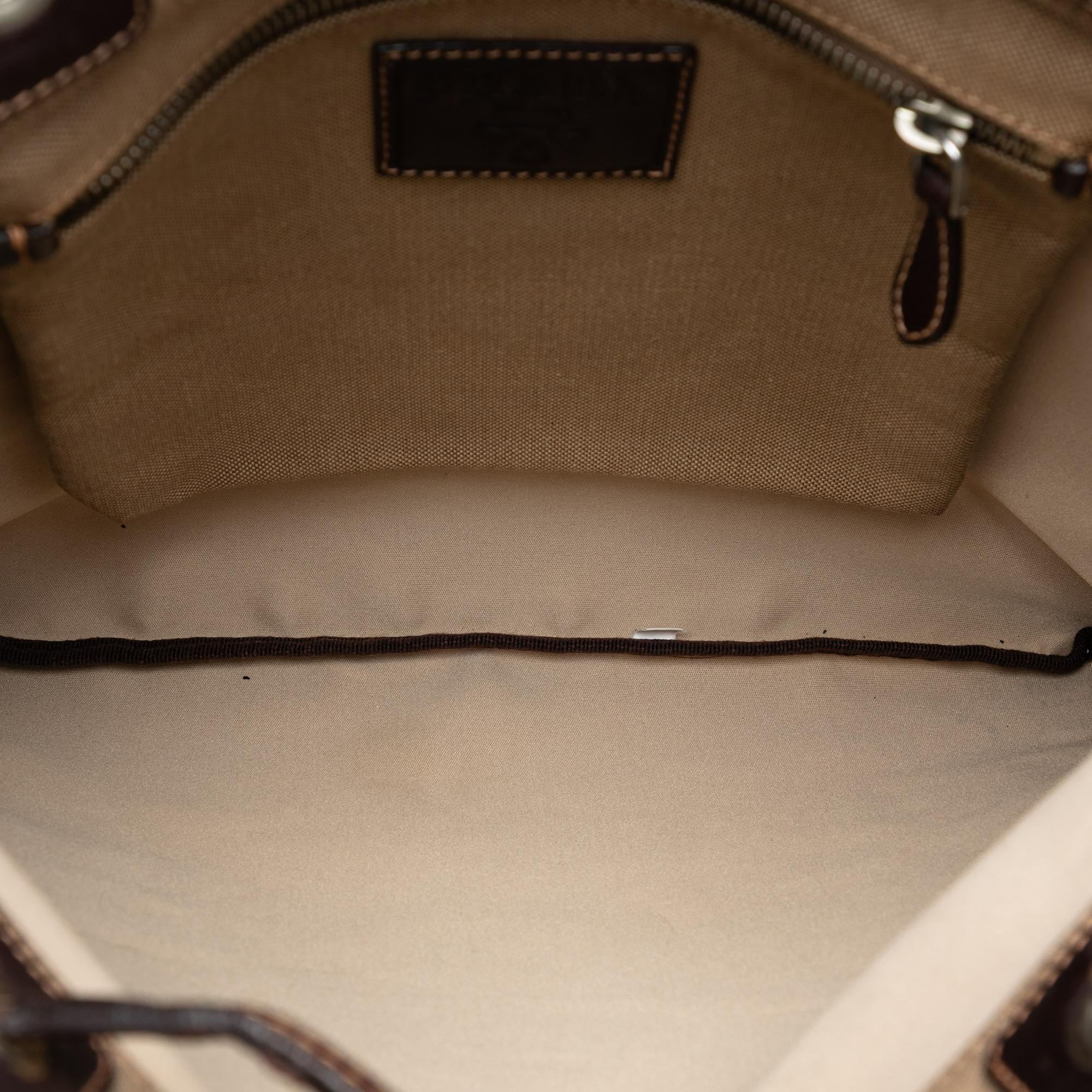 Prada Canvas Canapa Logo Tote