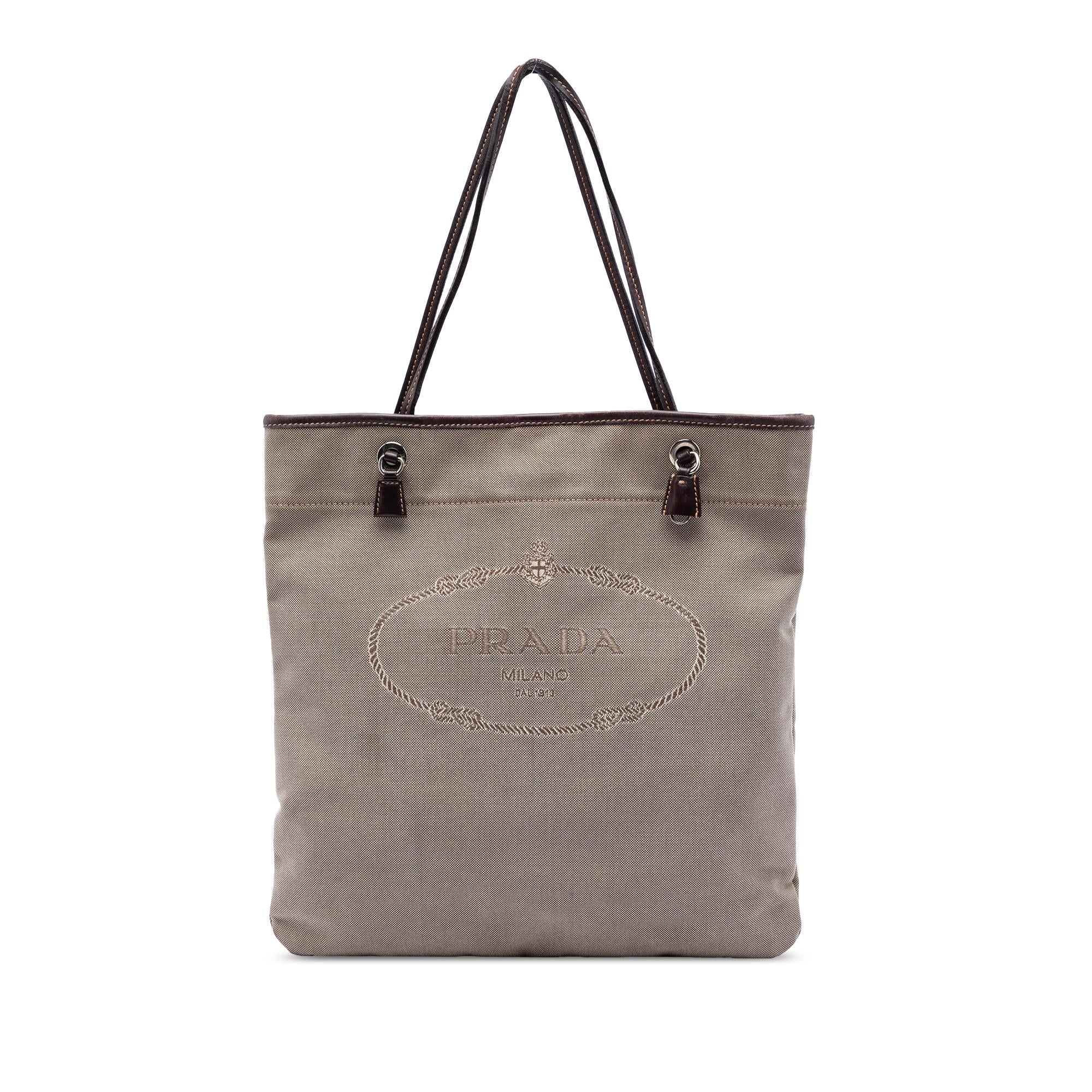 Prada Canvas Canapa Logo Tote