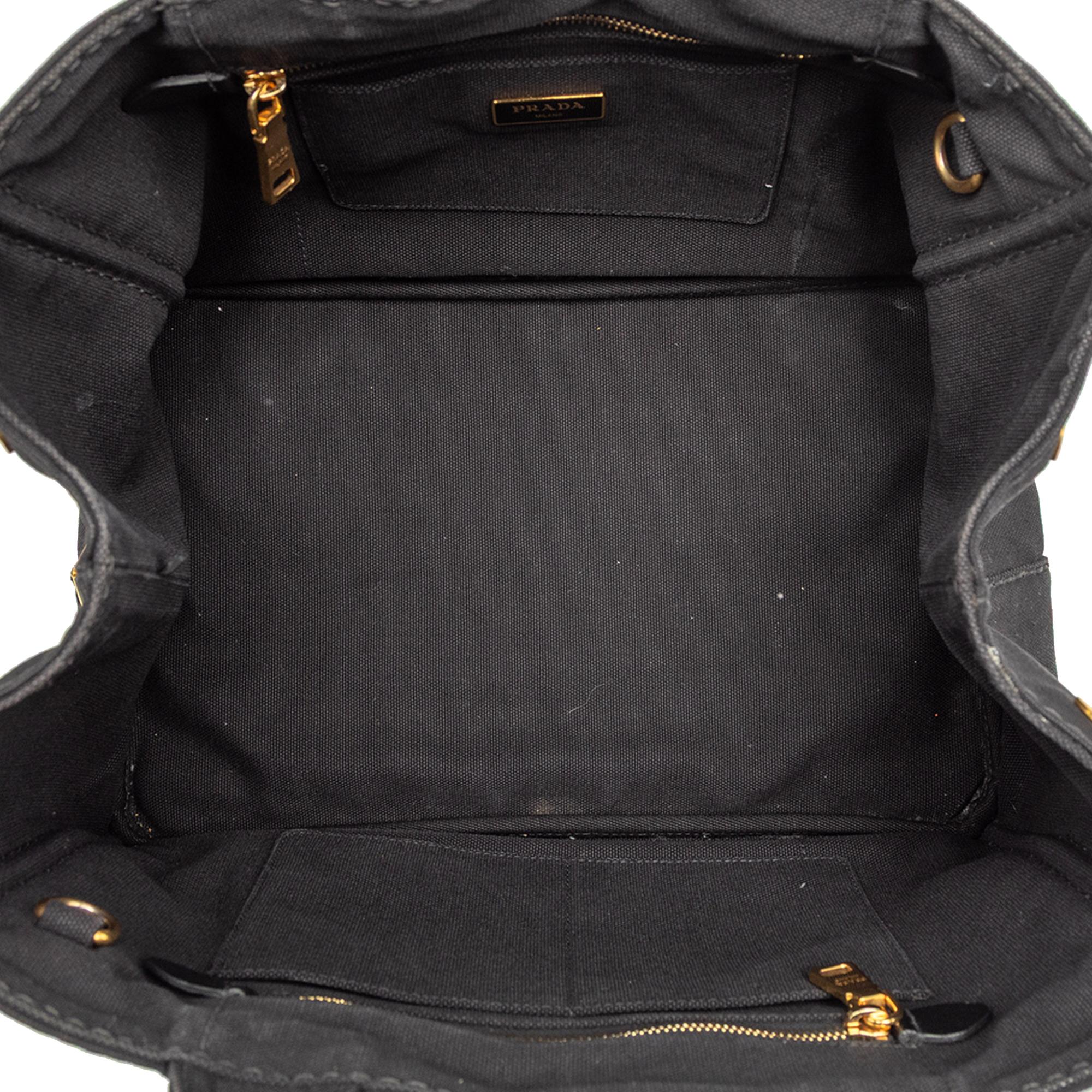 Prada Canvas Canapa Logo Tote