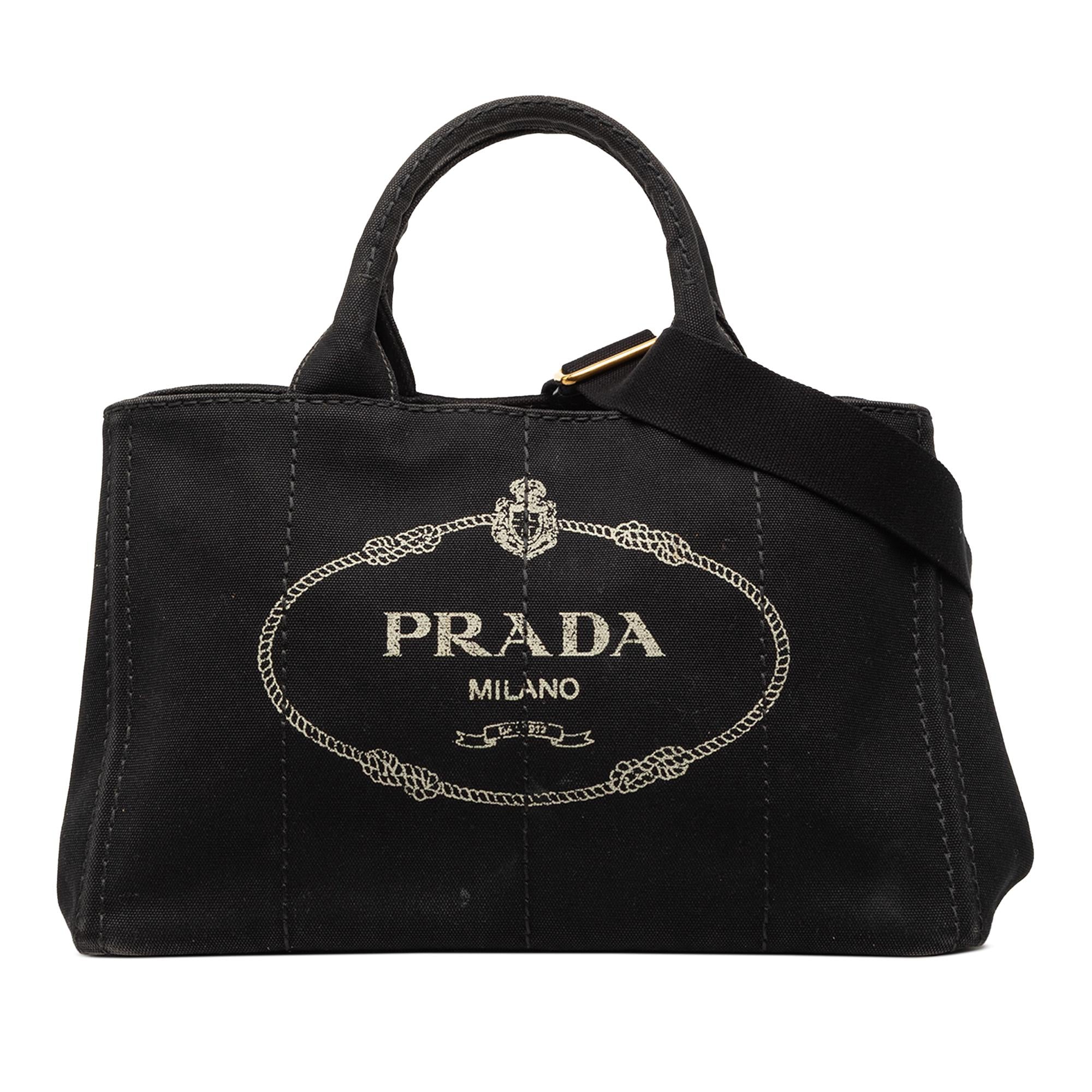 Prada Canvas Canapa Logo Tote