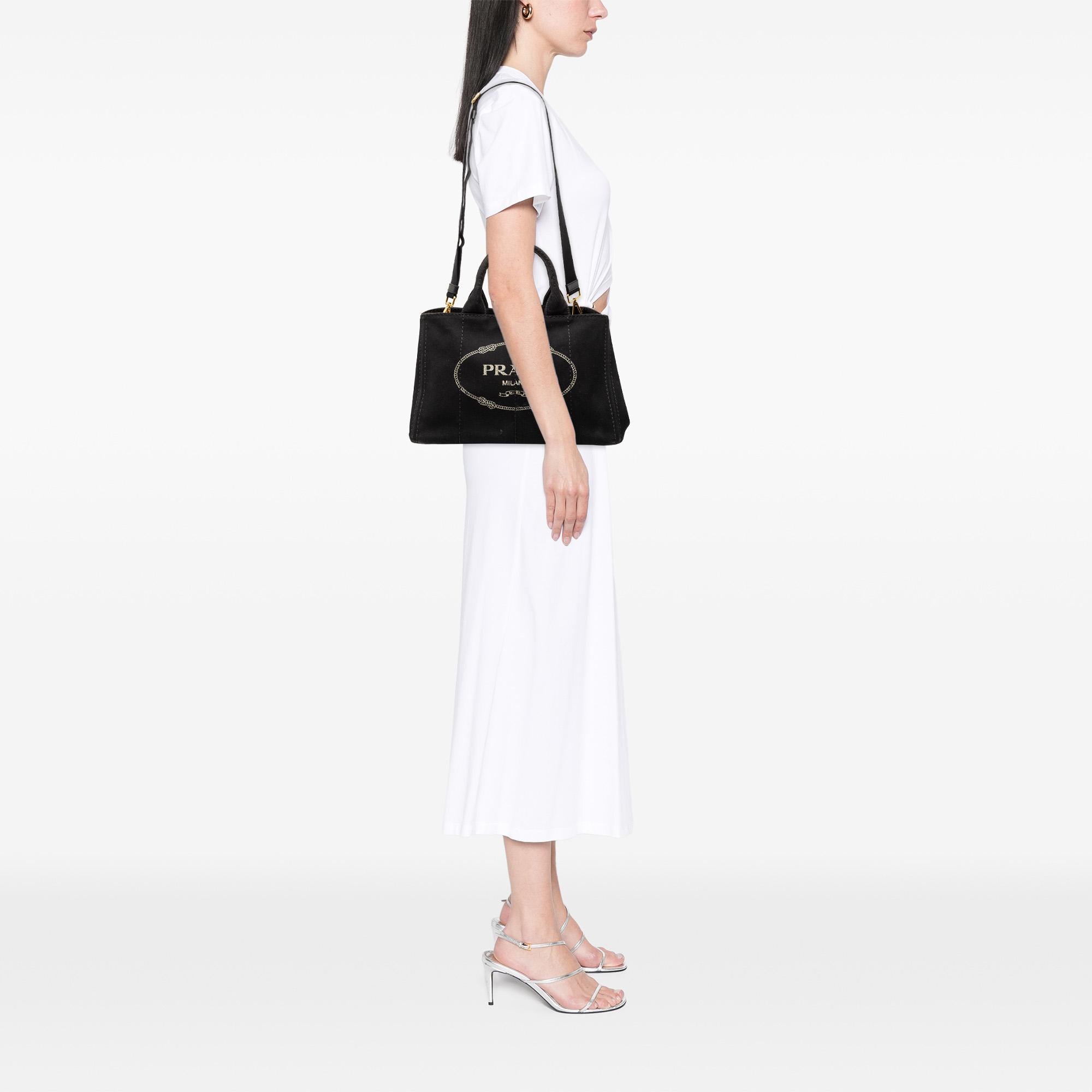 Prada Canvas Canapa Logo Tote