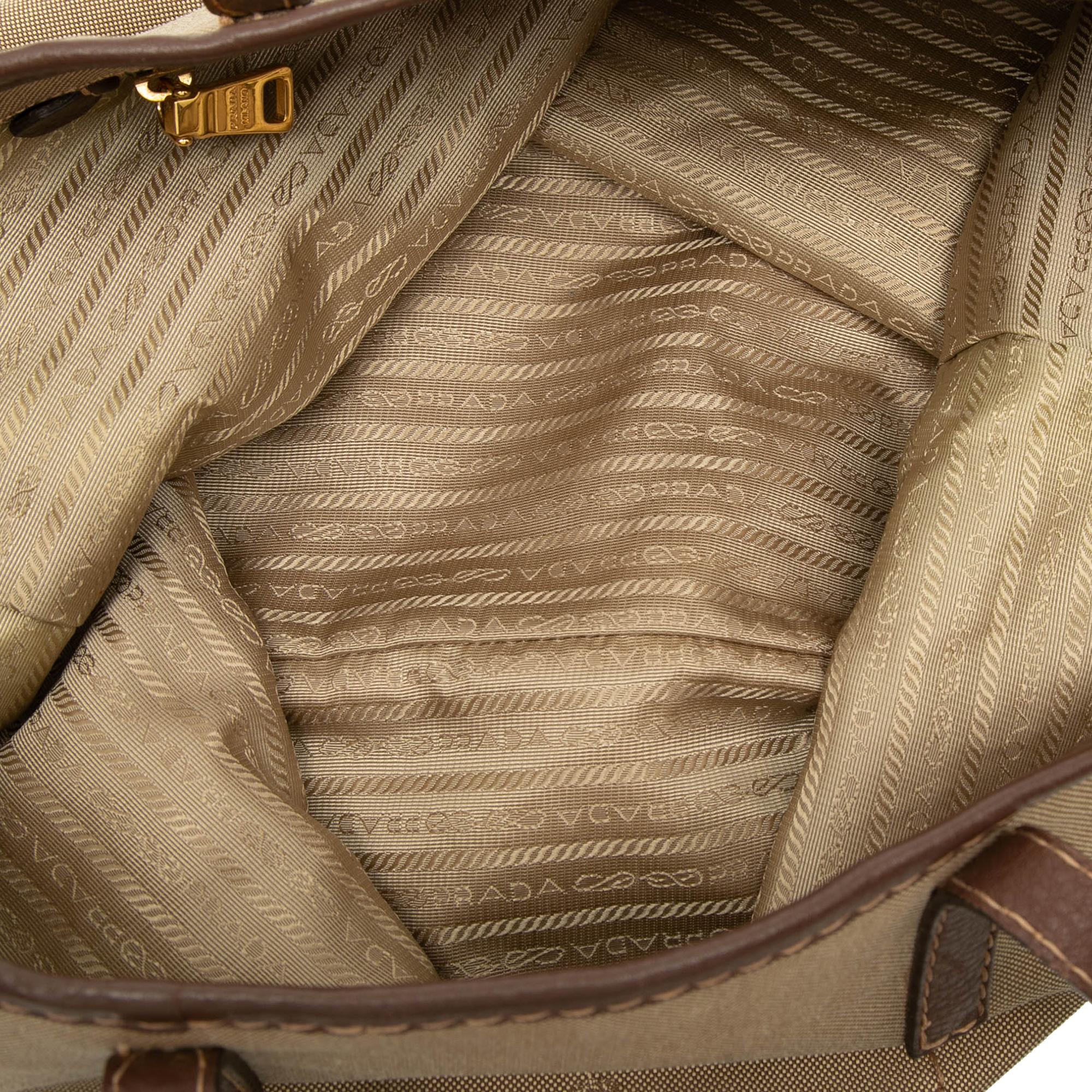 Prada Canvas Canapa Logo Tote