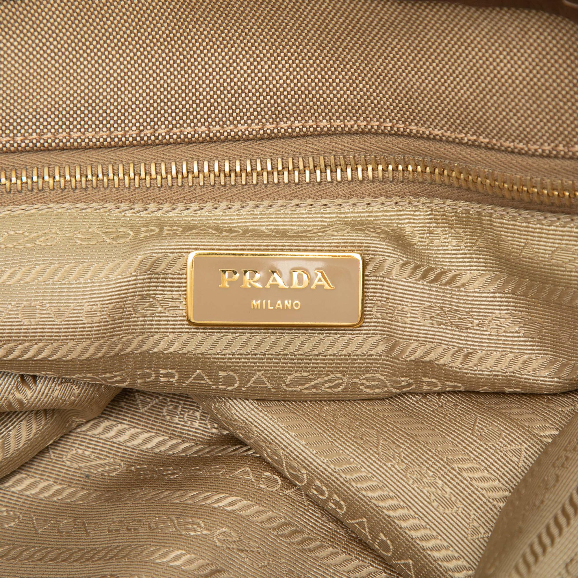 Prada Canvas Canapa Logo Tote