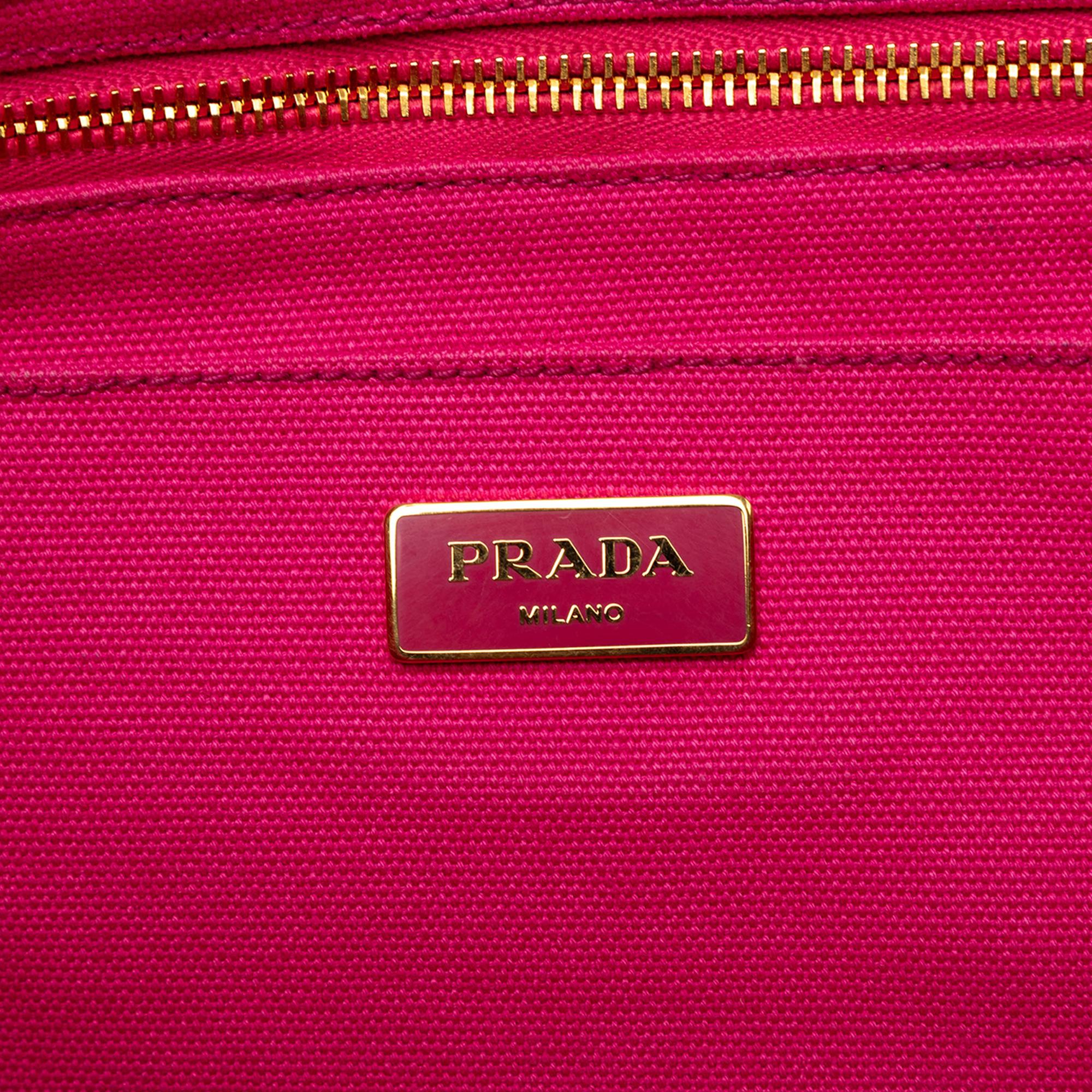 Prada Canvas Canapa Logo Tote