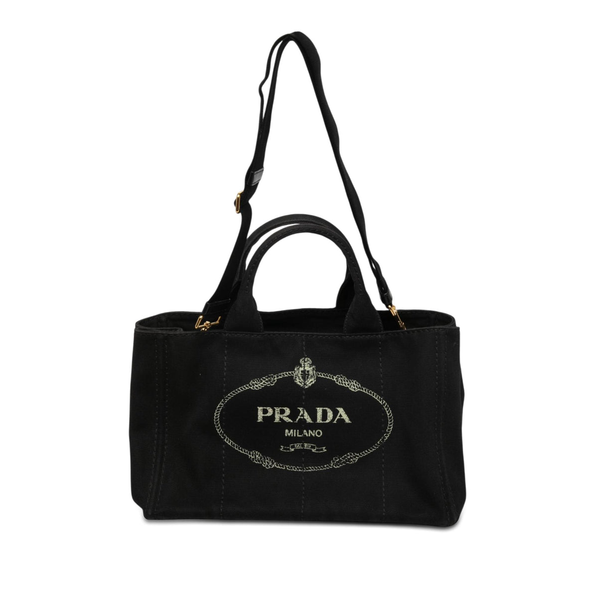Prada Canvas Canapa Logo Tote