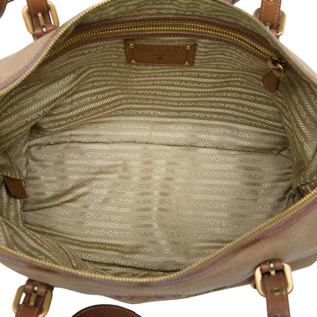 Prada Canvas Canapa Logo Tote