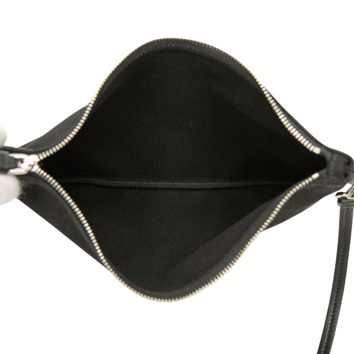 Prada Canvas Canapa Logo Wristlet Pouch