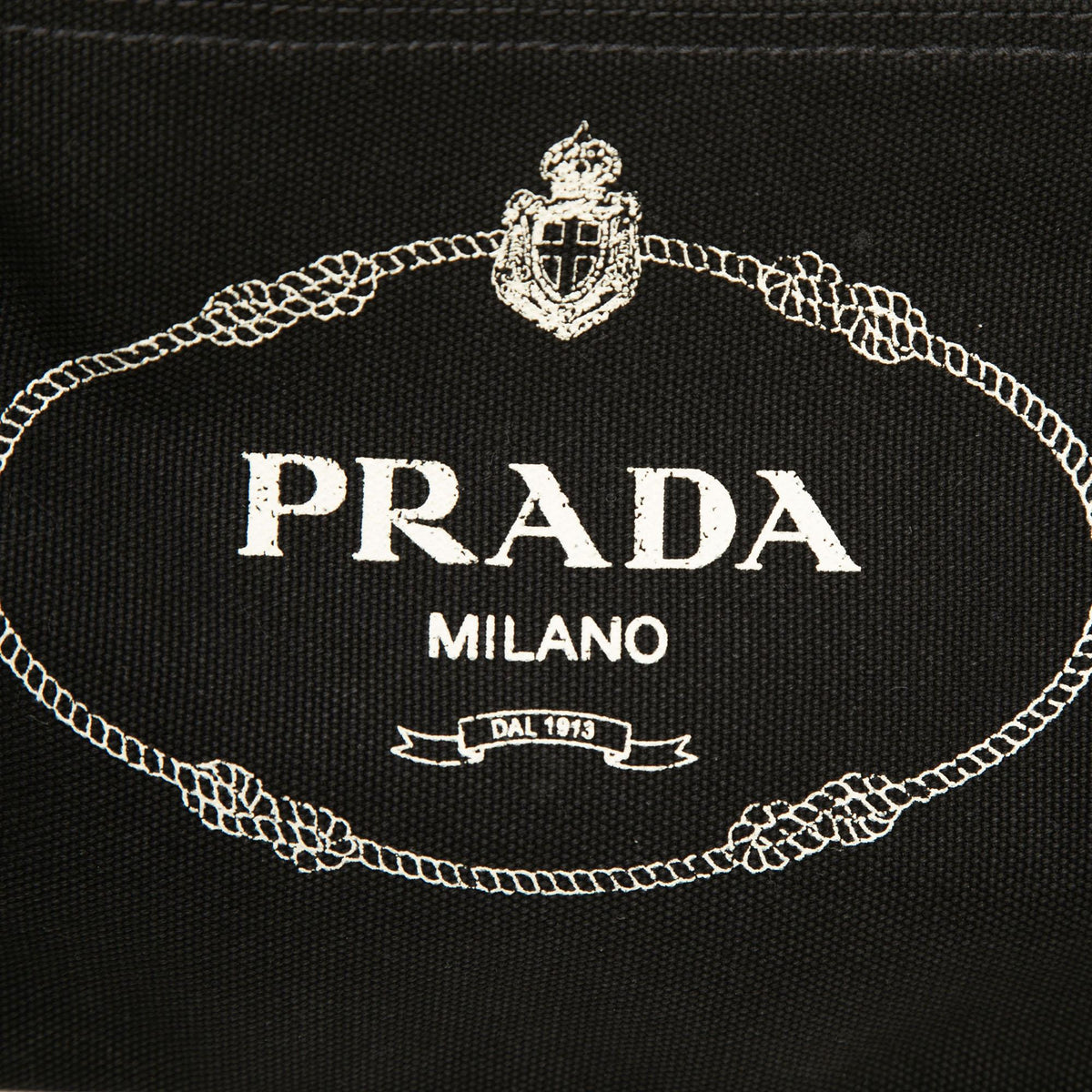 Prada Canvas Canapa Logo Wristlet Pouch