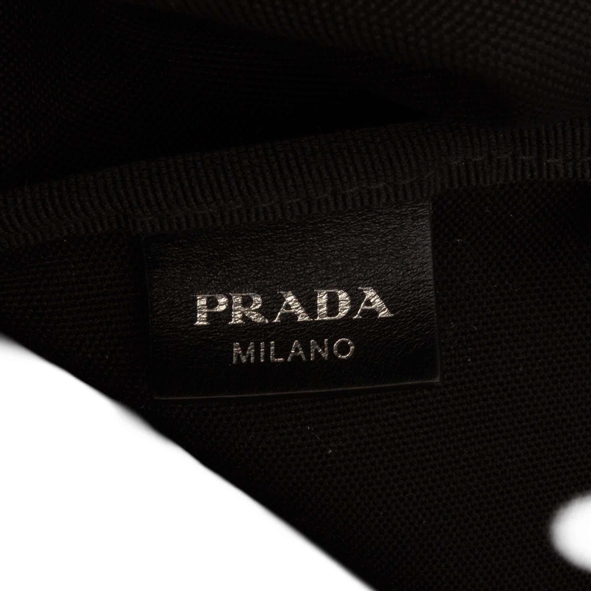 Prada Canvas Canapa Printed Banana Tote