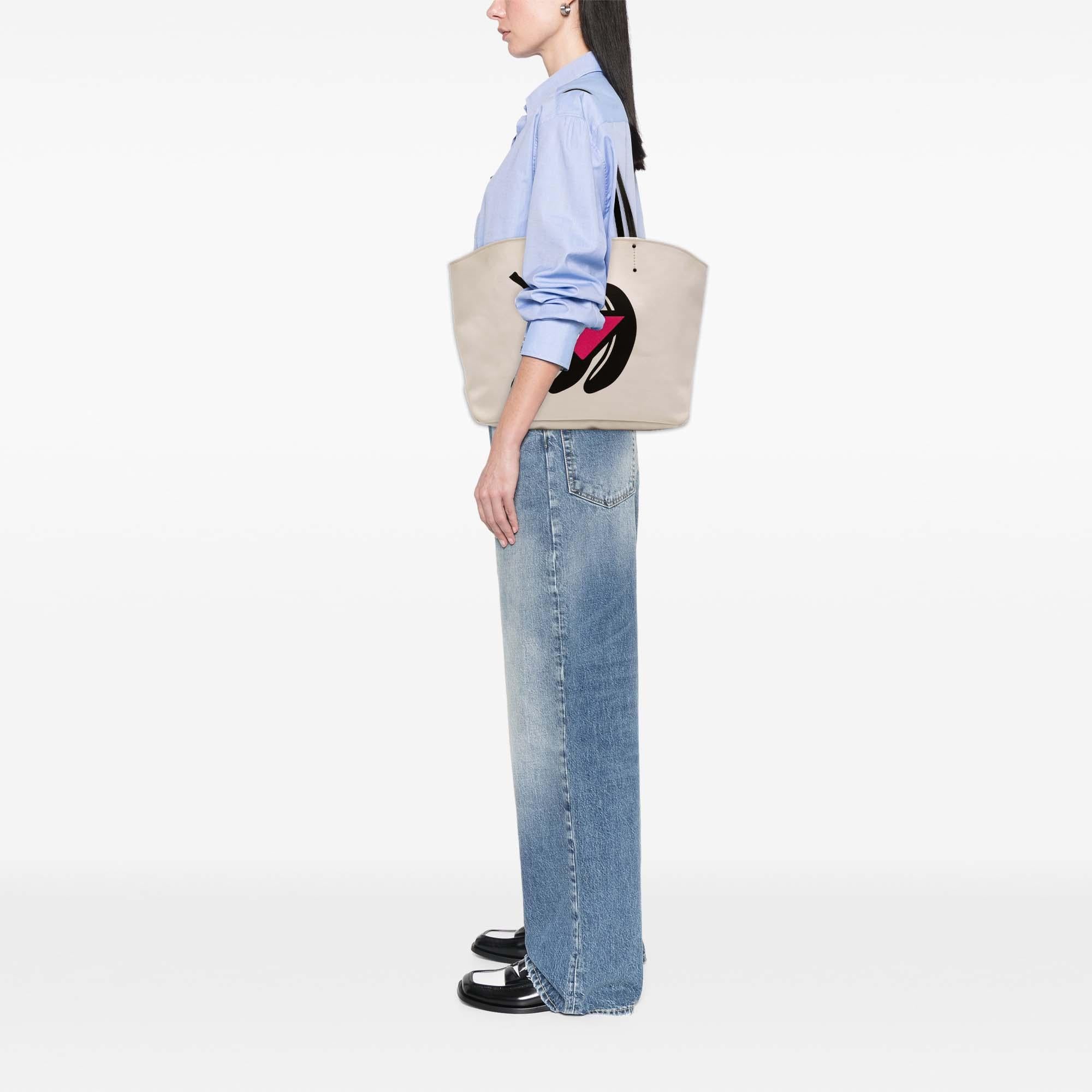 Prada Canvas Canapa Printed Banana Tote