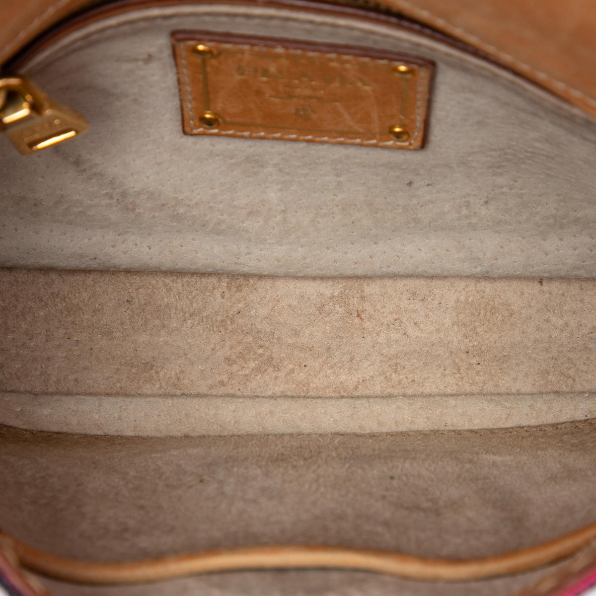 Prada Canvas Canapa Righe Striped Crossbody