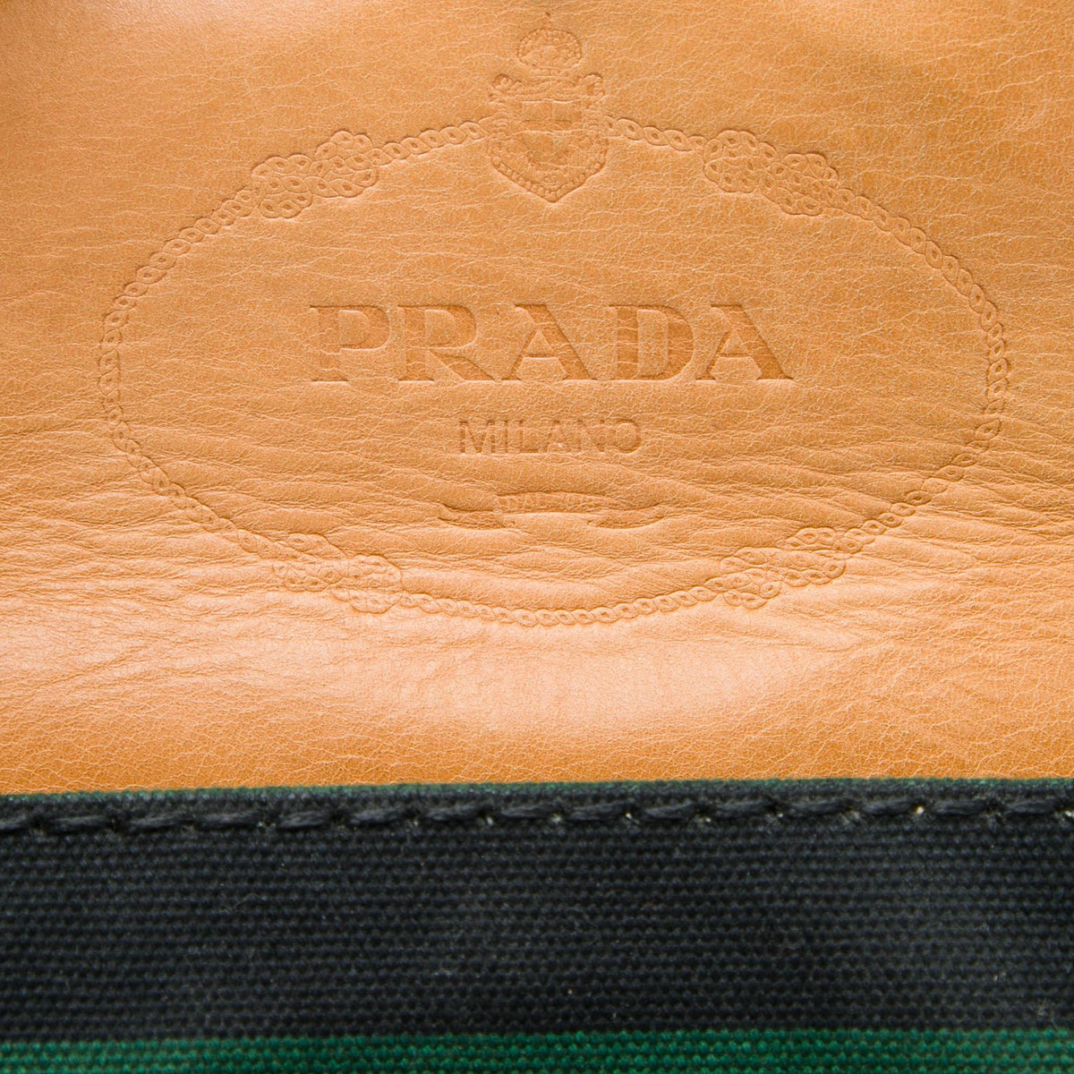 Prada Canvas Canapa Righe Striped Crossbody