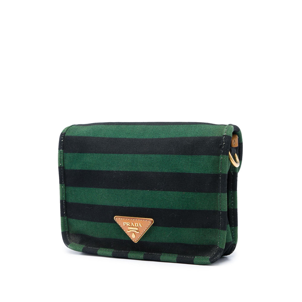 Prada Canvas Canapa Righe Striped Crossbody