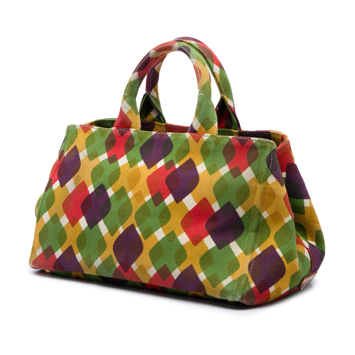 Prada Canvas Canapa Stampata Tote