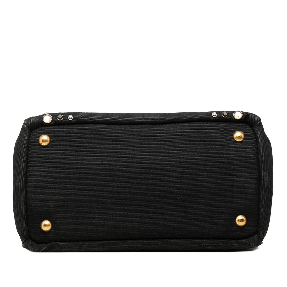 Prada Canvas Canapa Studded Handbag
