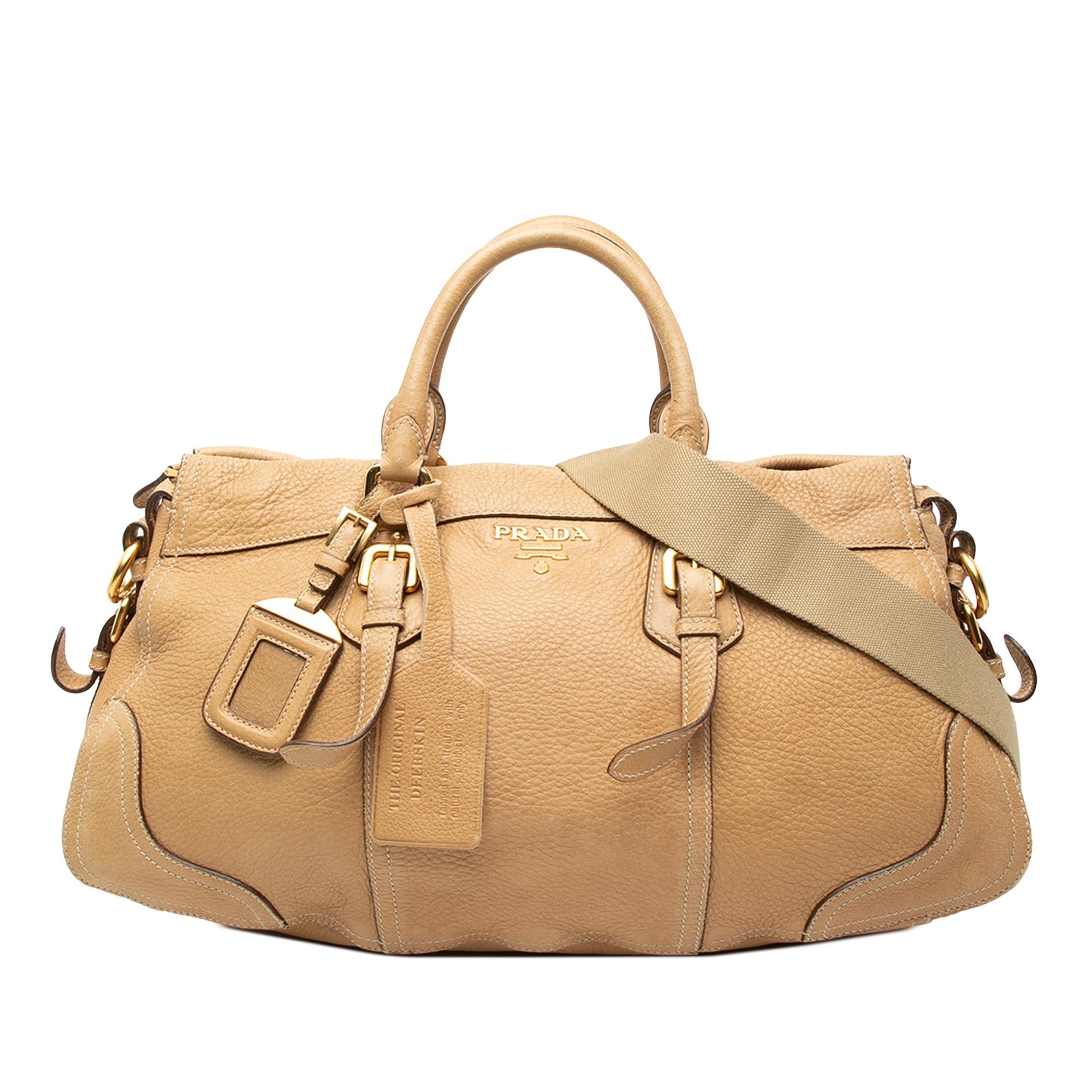 Prada Cervo Antik Shopping Satchel