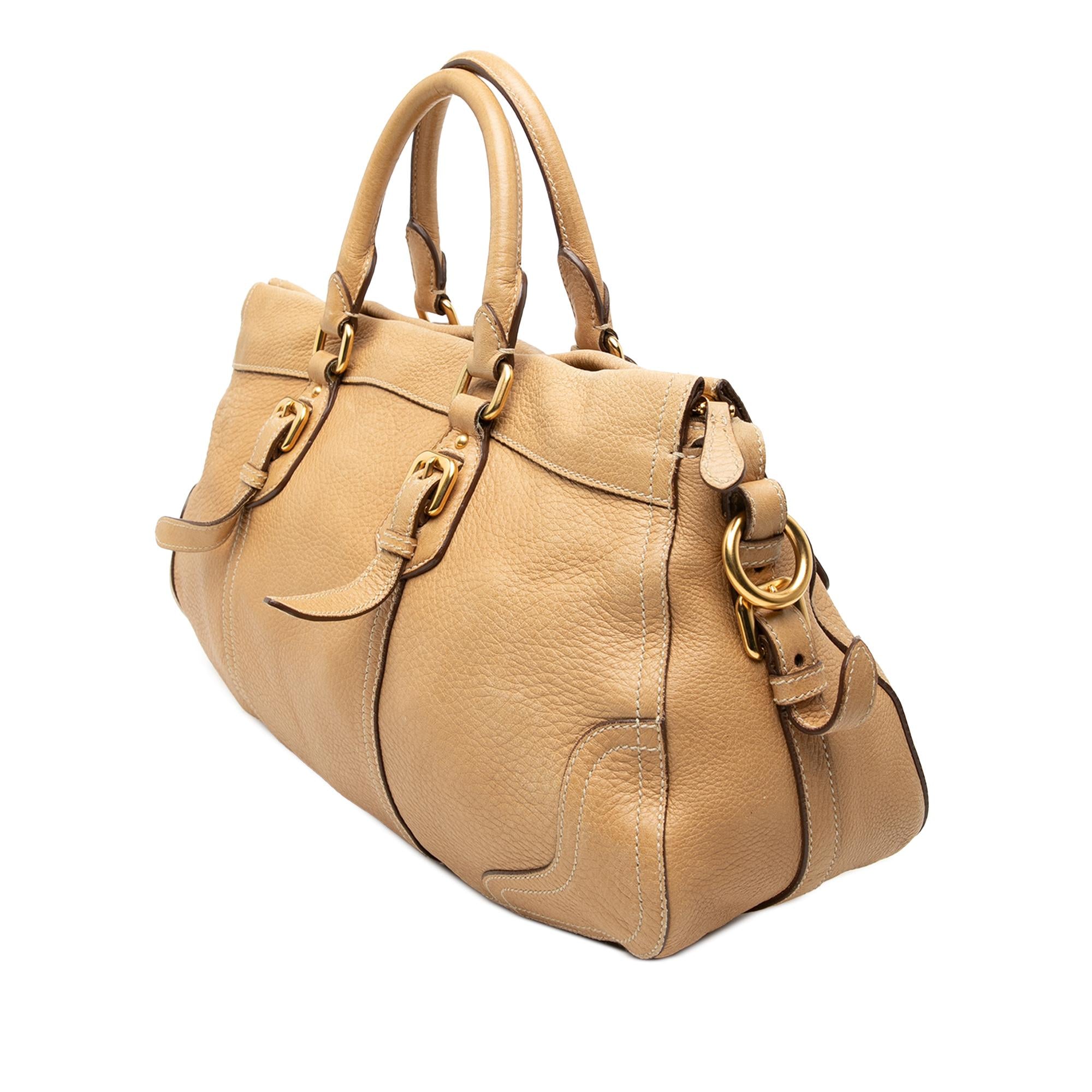 Prada Cervo Antik Shopping Satchel