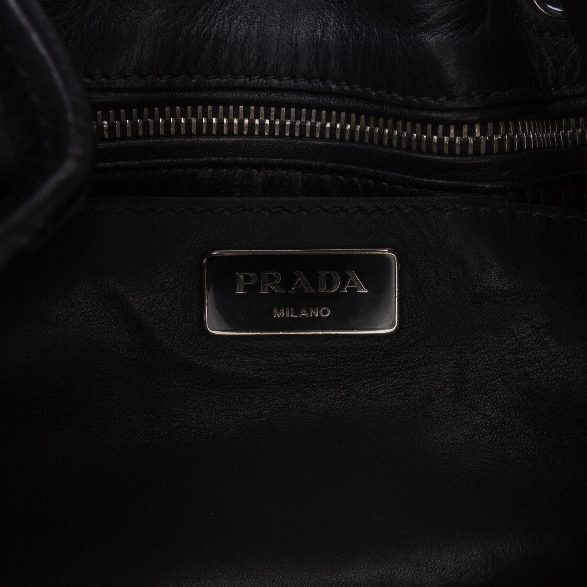 Prada City Calf Drawstring Bucket Bag
