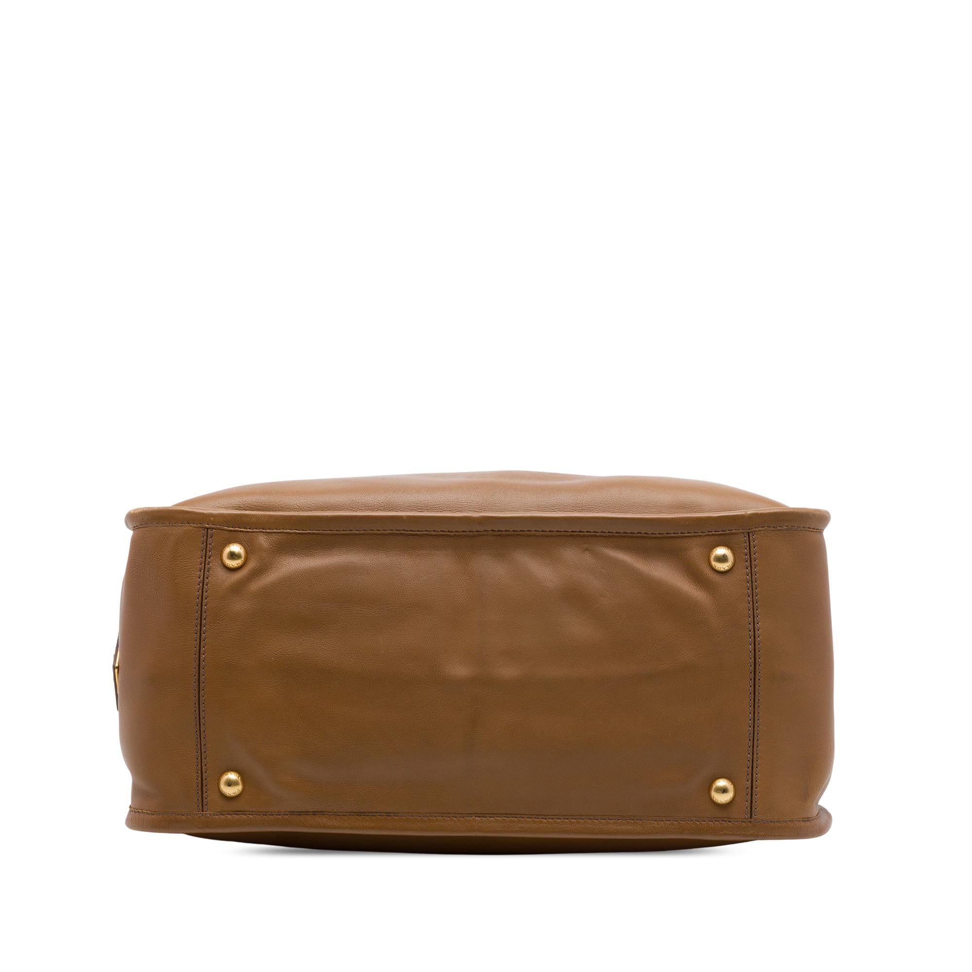 Prada City Calf Frame Top Handle Tote