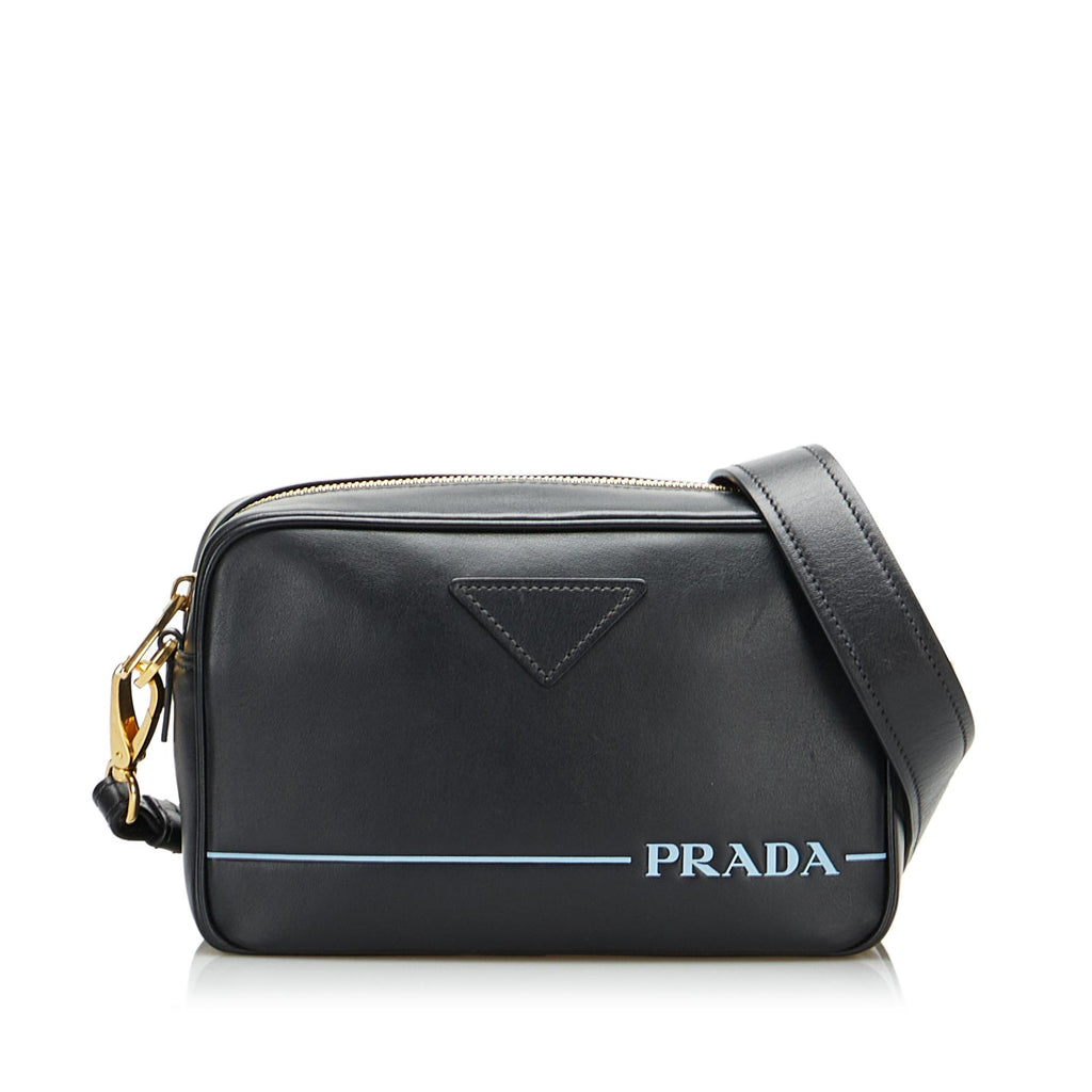 City Leather Clutch in White - Prada