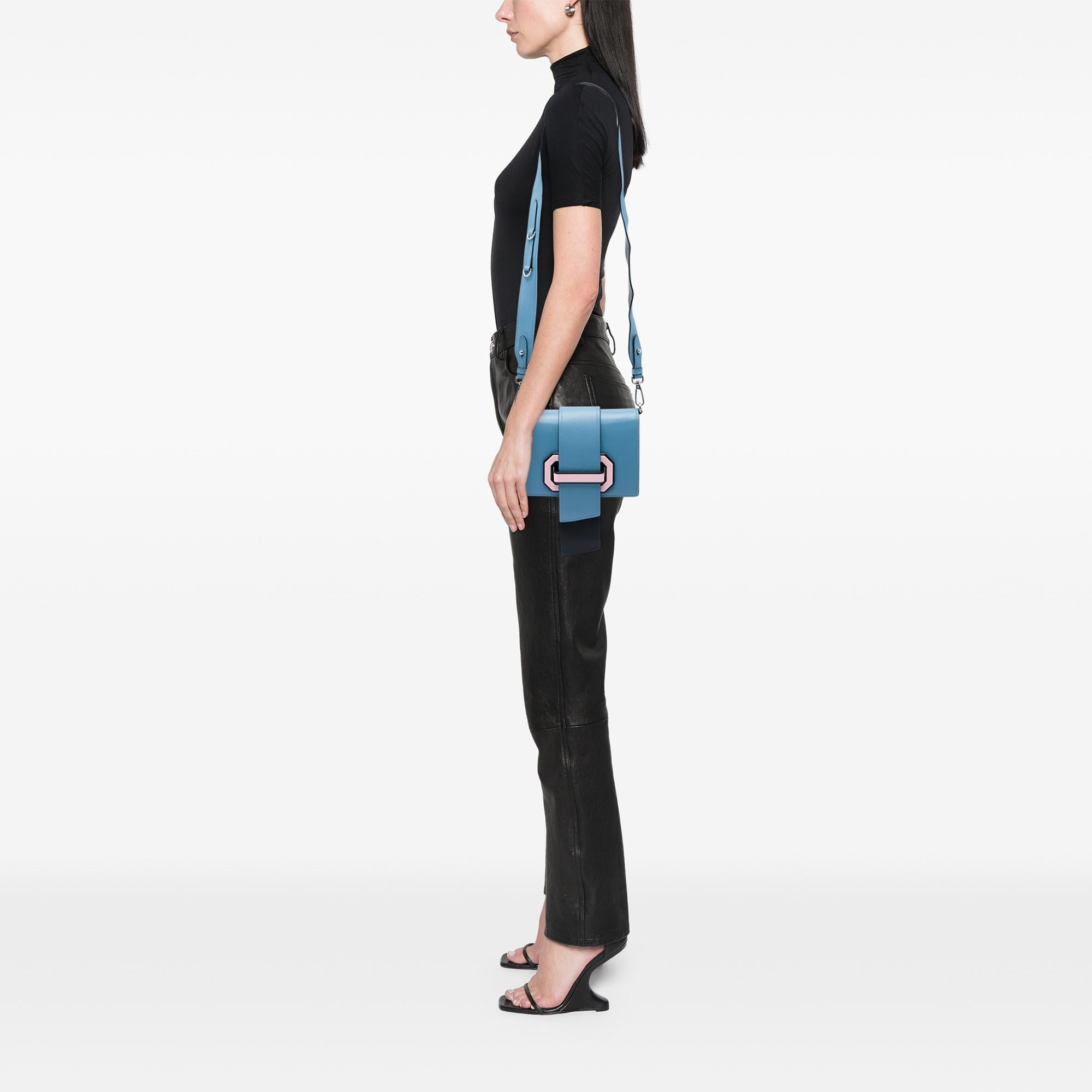Prada City Calf Plex Ribbon Crossbody