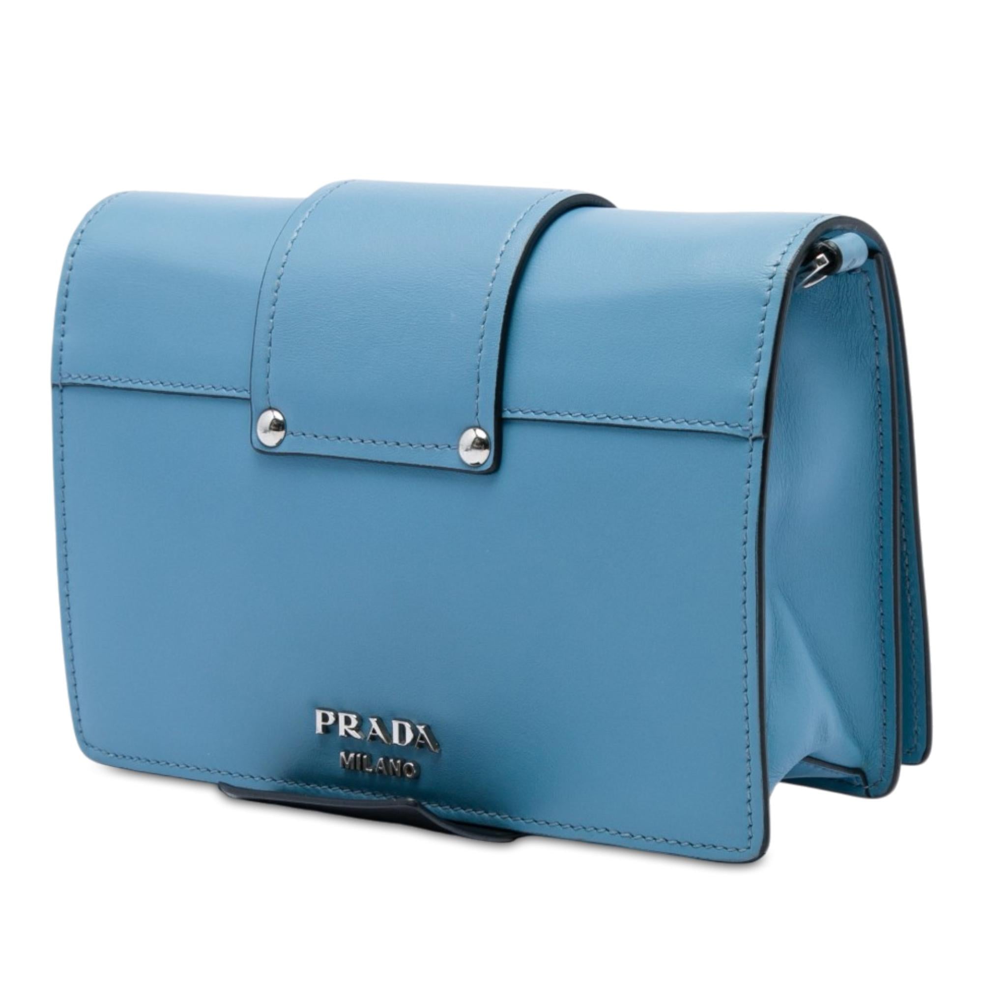 Prada City Calf Plex Ribbon Crossbody