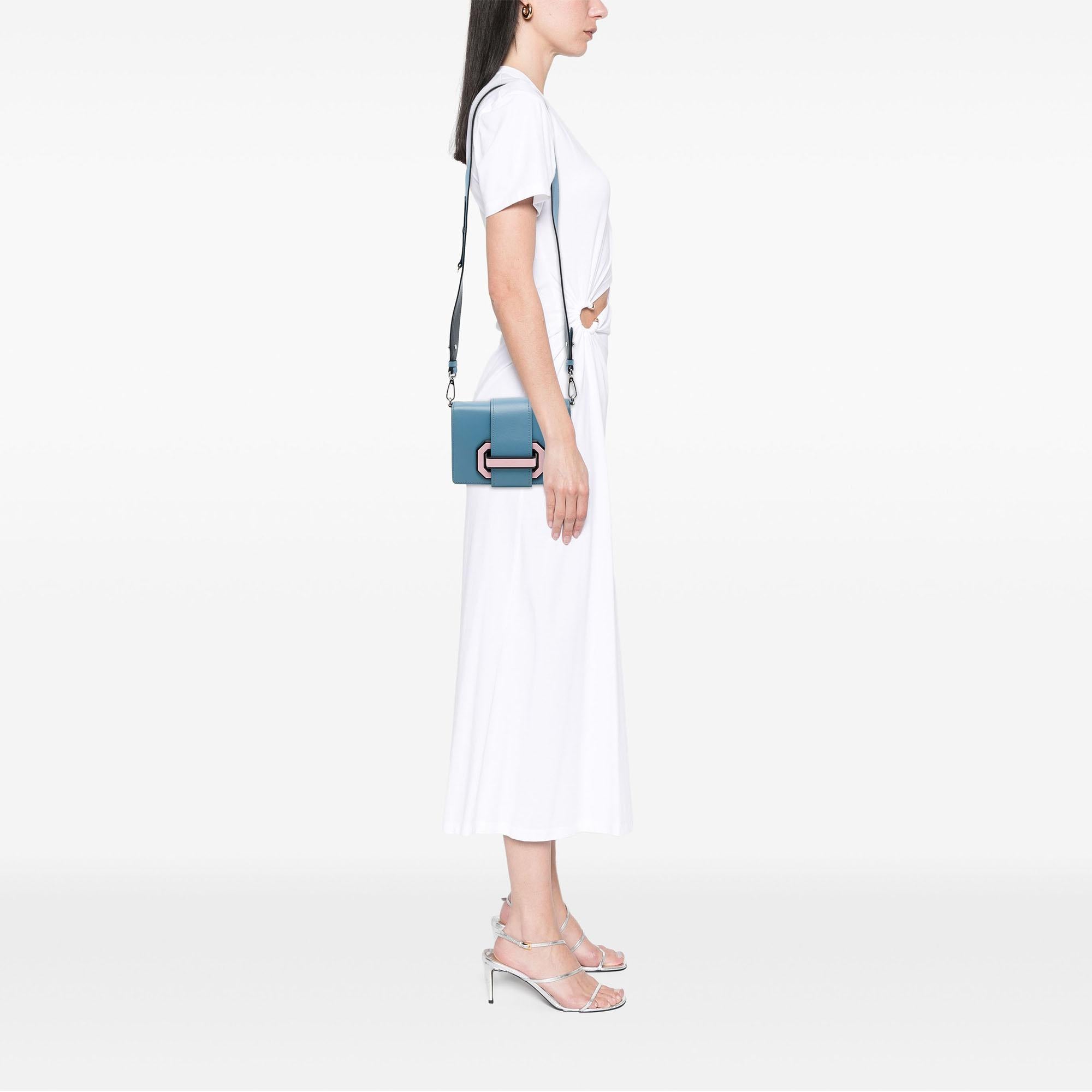 Prada City Calf Plex Ribbon Crossbody