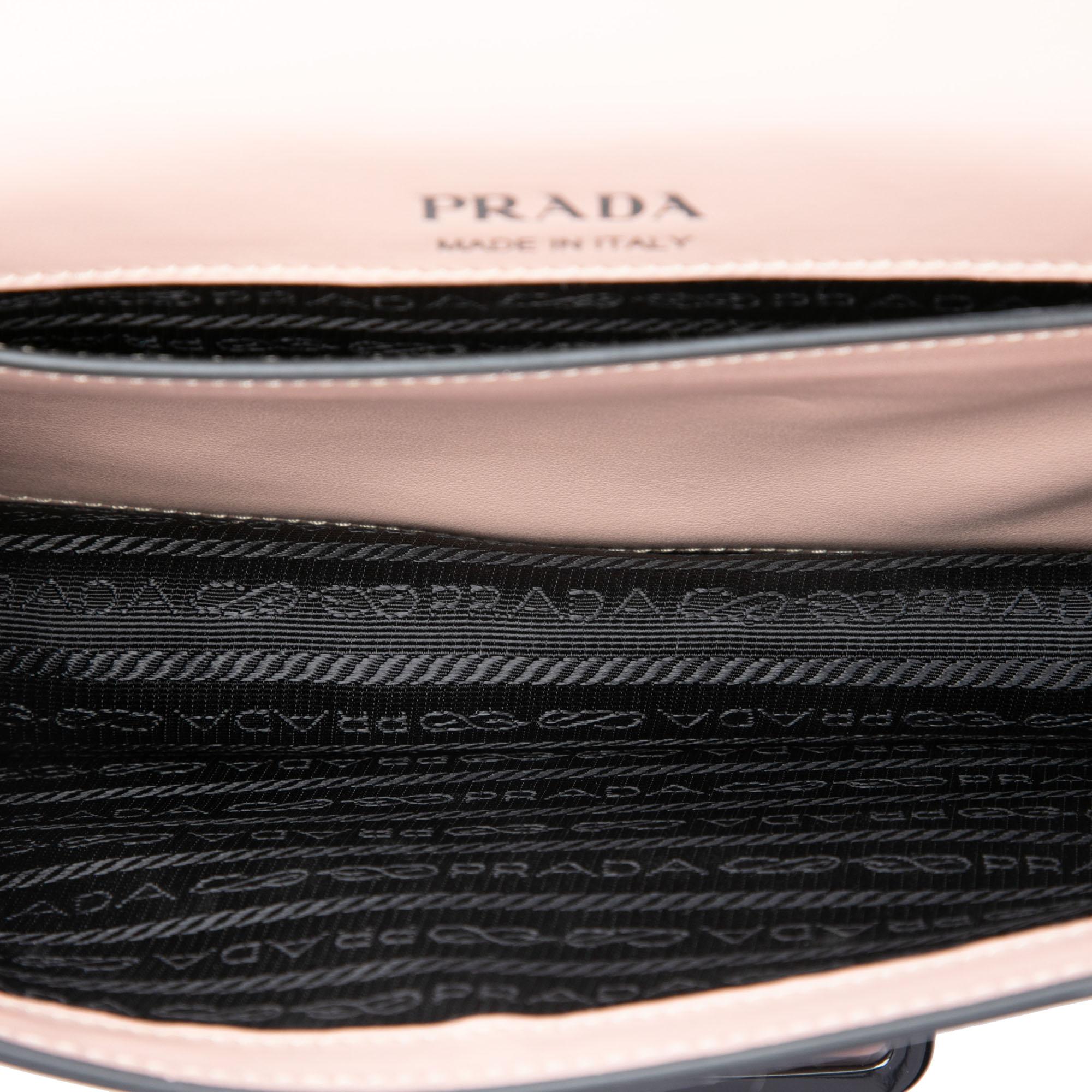 Prada City Calf Plex Ribbon Crossbody