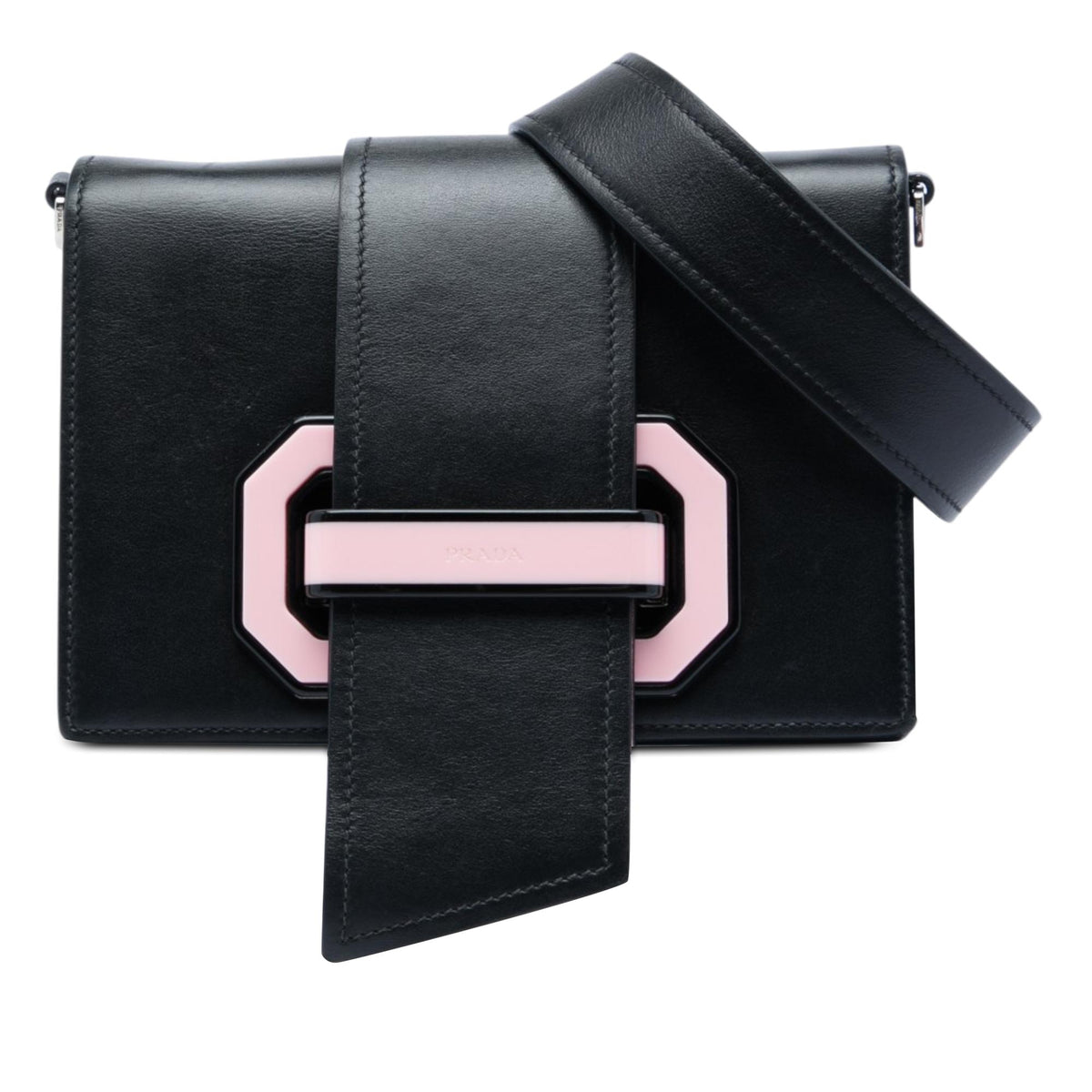 Prada City Calf Plex Ribbon Crossbody