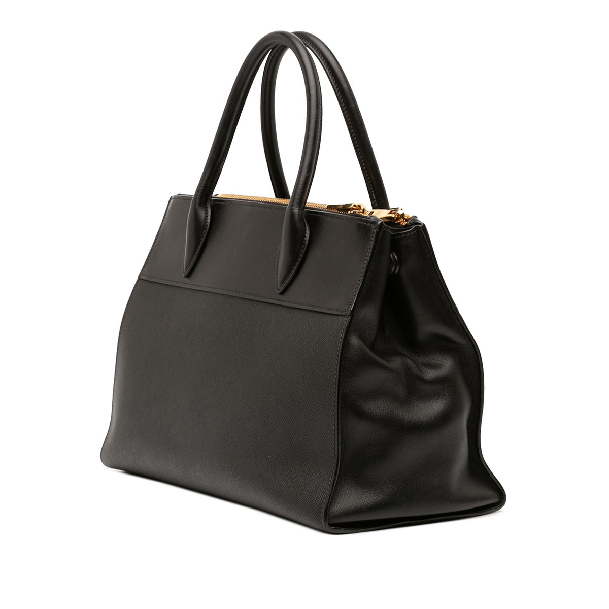 Prada City Calf Trimmed Saffiano Paradigme Bag