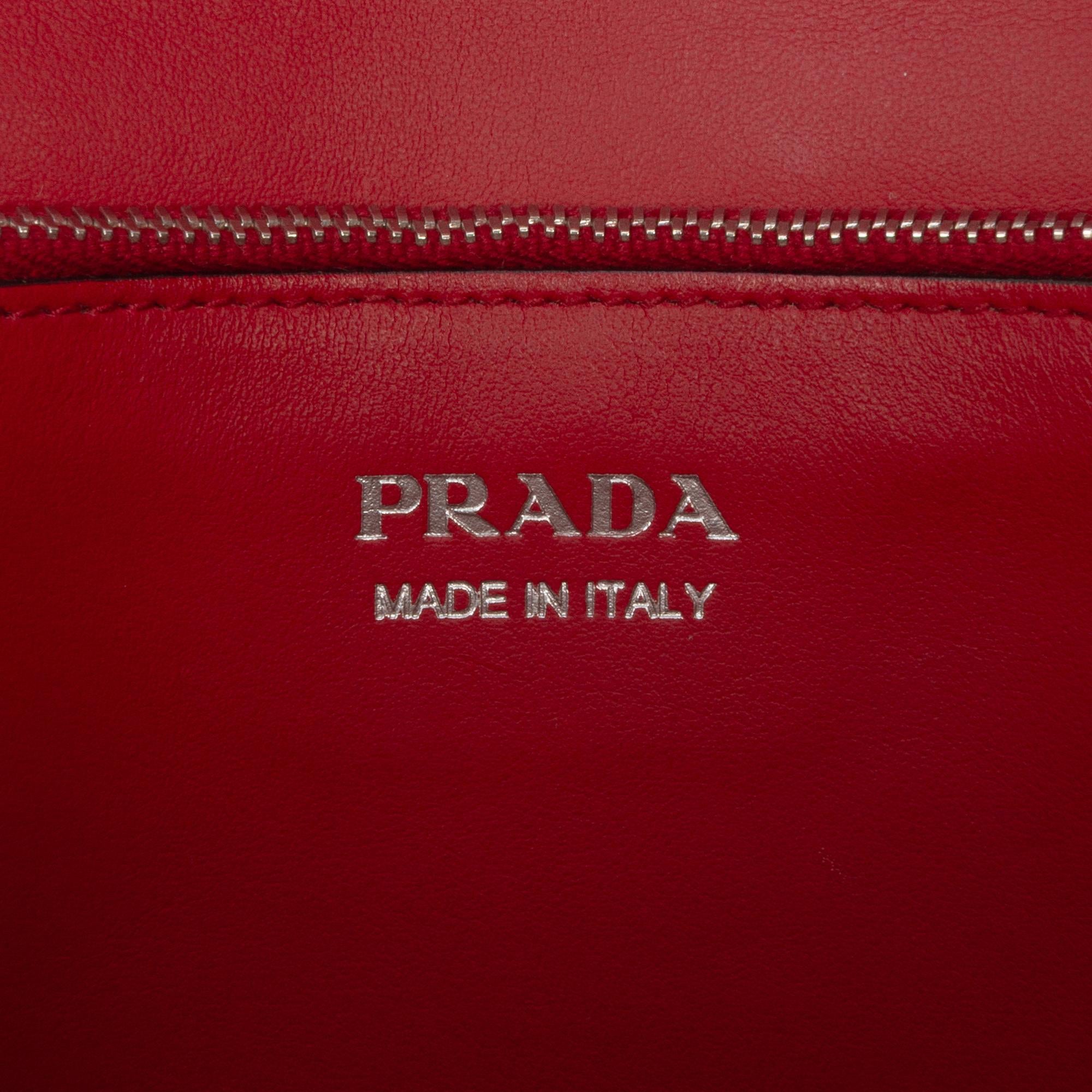 Prada City Calfskin Comic Print Studded Elektra Crossbody