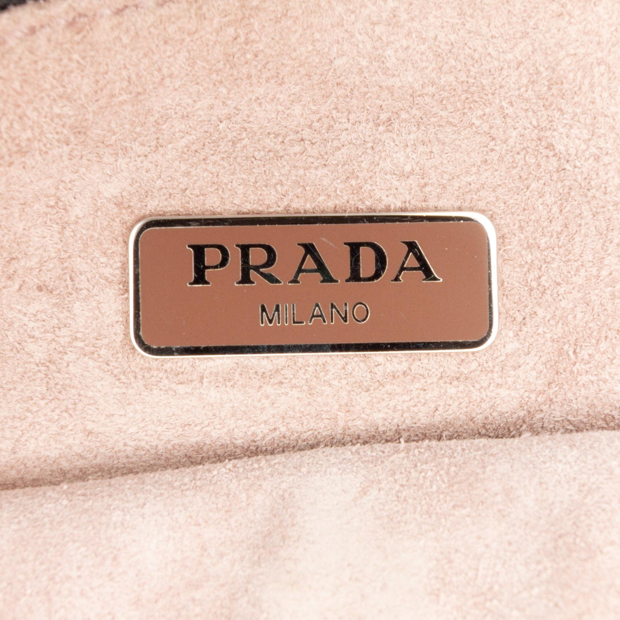 Prada City Fori Perforated Leather Hobo Bag