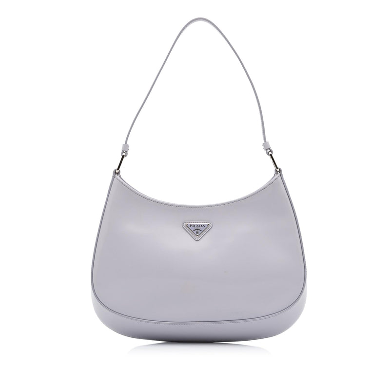 Prada Cleo white leather shoulder bag