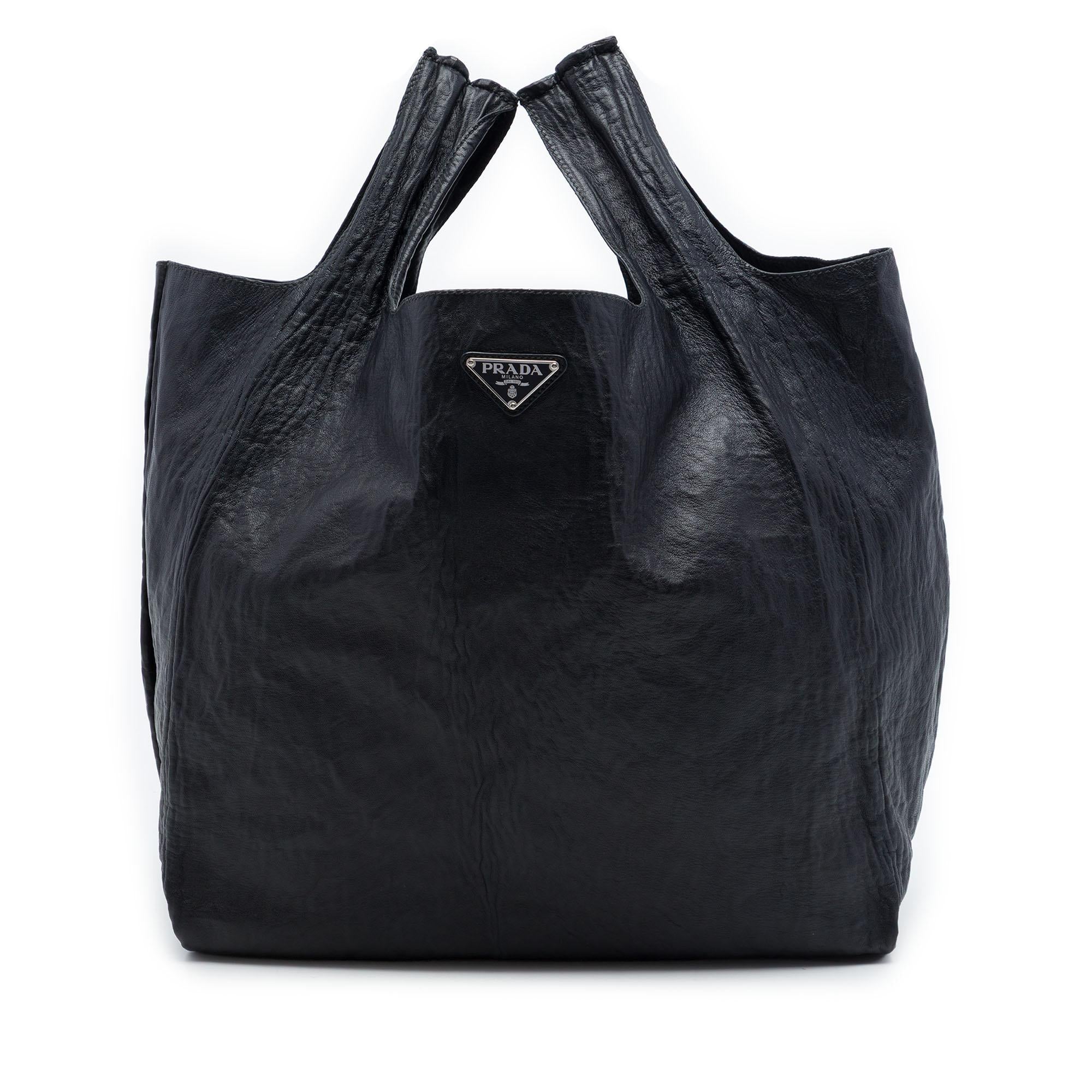 Prada Crinkled Nappa Tote