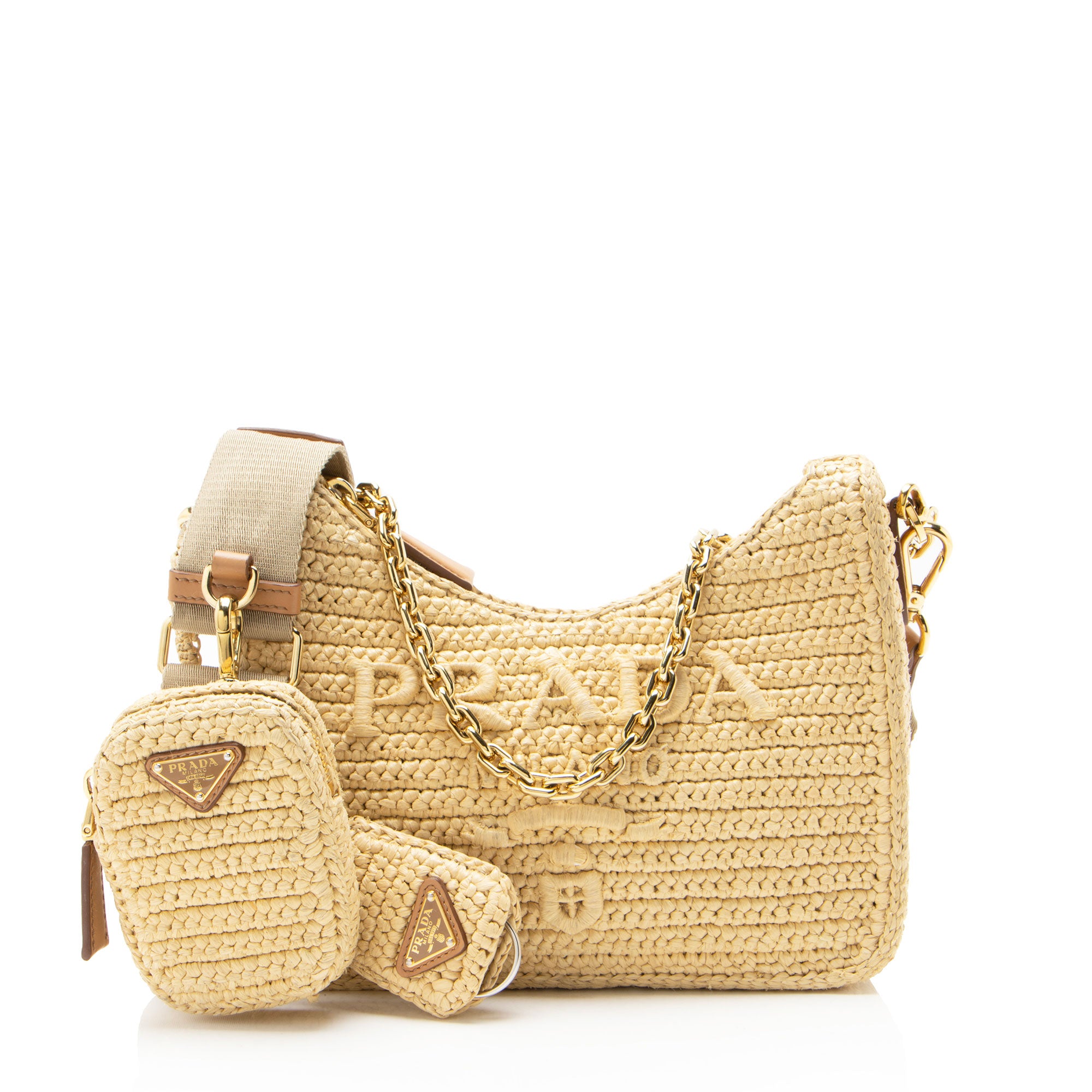 Prada Crochet Raffia Re-Edition 2005 Crossbody