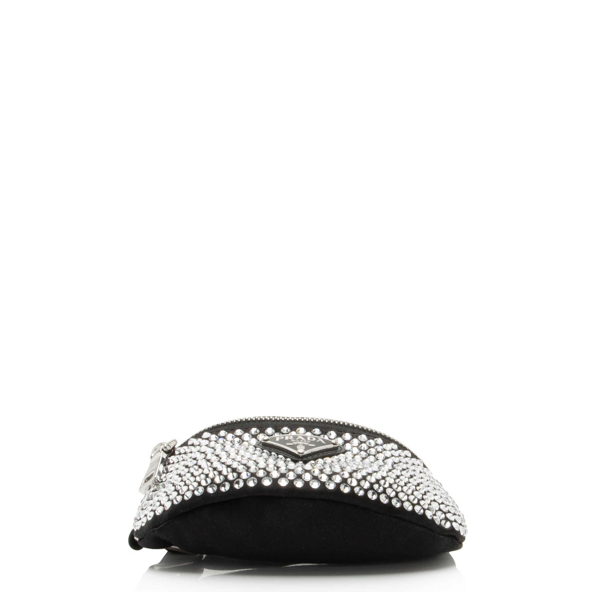 Prada Crystal Embellished Mini Wrist Pouch (SHF-9KrVut)