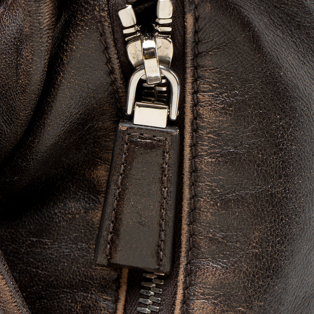 Prada Distressed Nappa Shoulder Bag