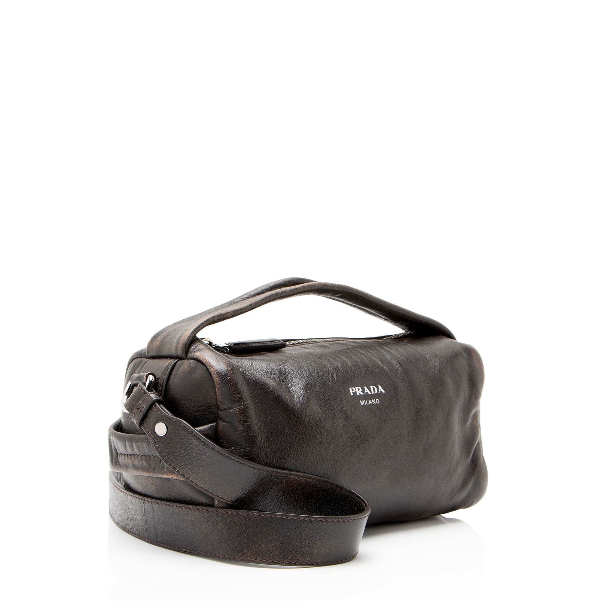 Prada Distressed Nappa Shoulder Bag