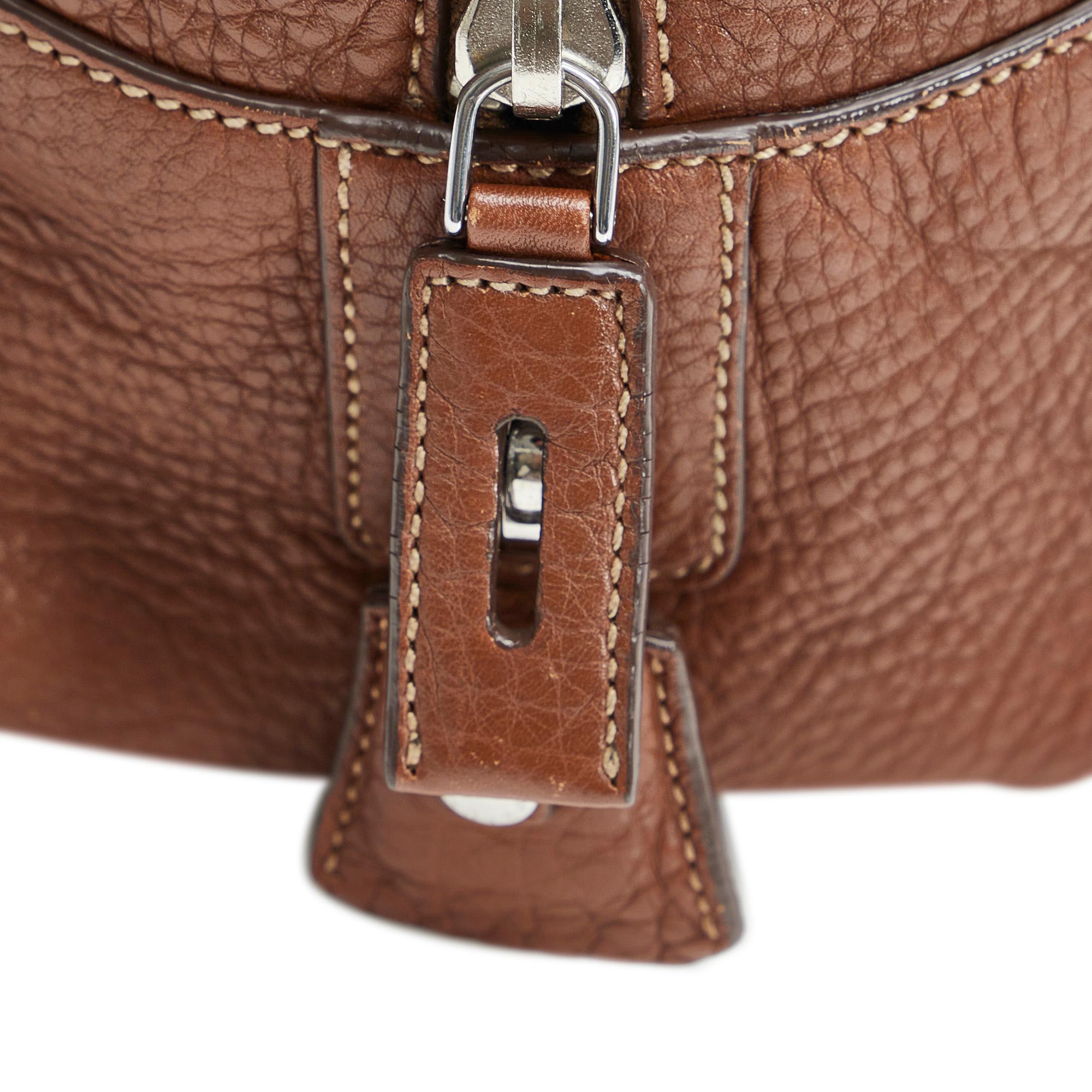 Prada Embossed Logo Bowler Bag (SHG-lc8nlr)